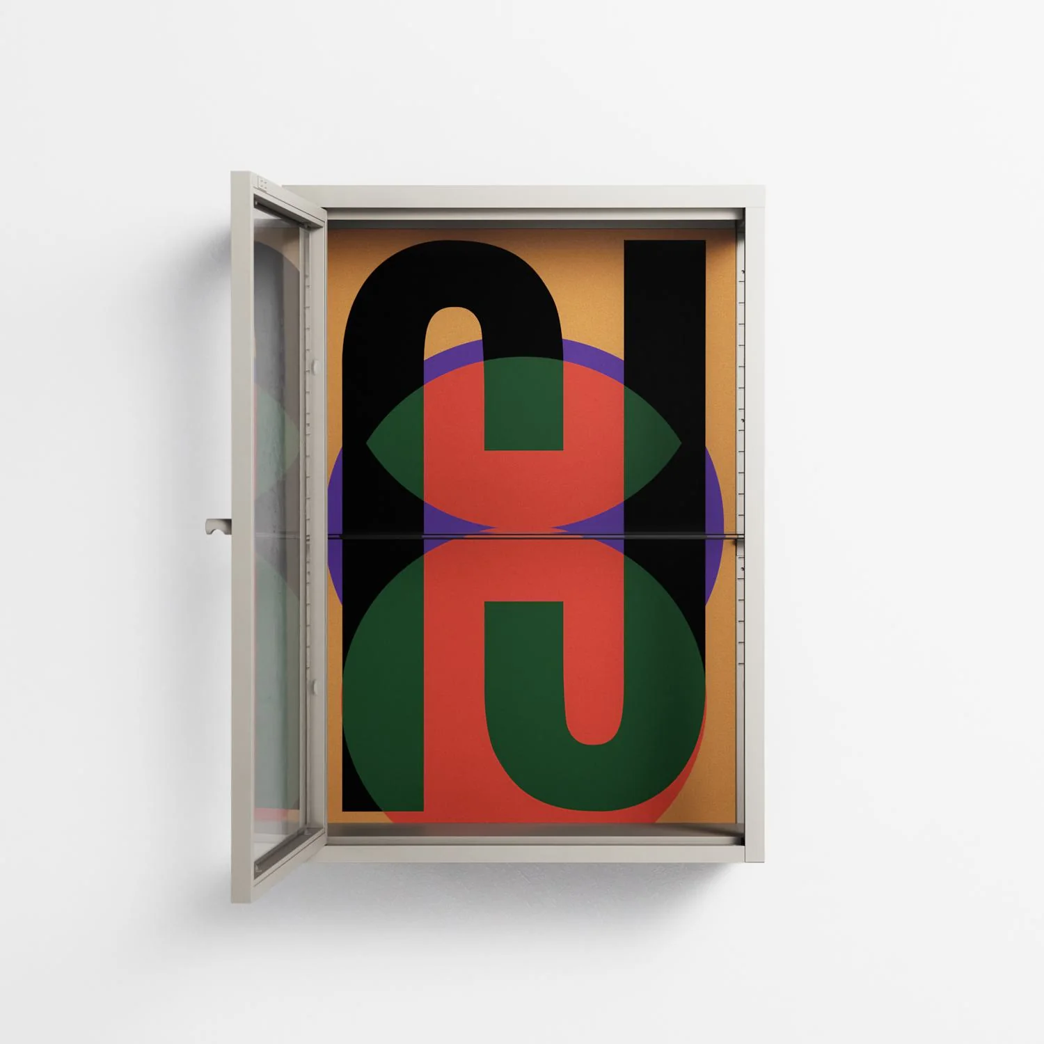 JJ - Wall Cabinet - Oluwasheyi Adebayo - Pebble - Clear glass - Image 3