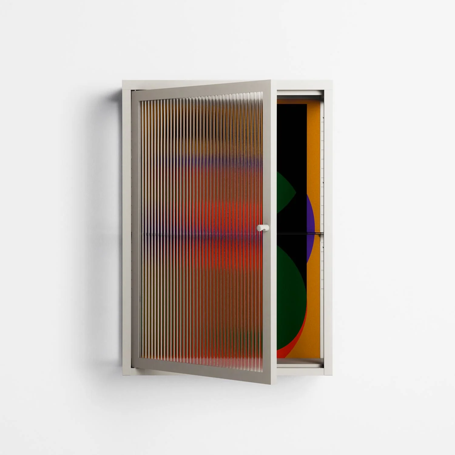 JJ - Wall Cabinet - Oluwasheyi Adebayo - Pebble - Reeded glass - Image 2