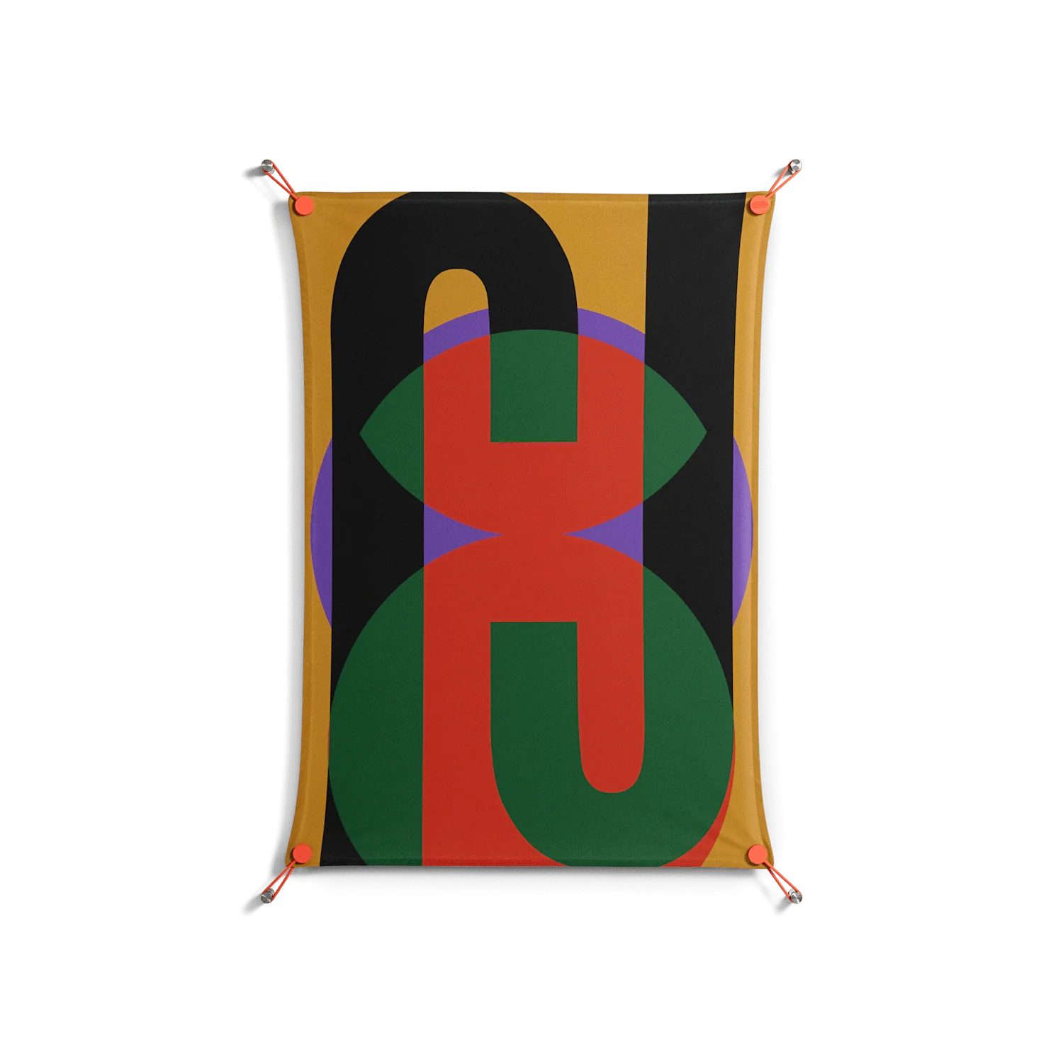 JJ - Work On Wall - Oluwasheyi Adebayo - Orange - 70 x 100 cm