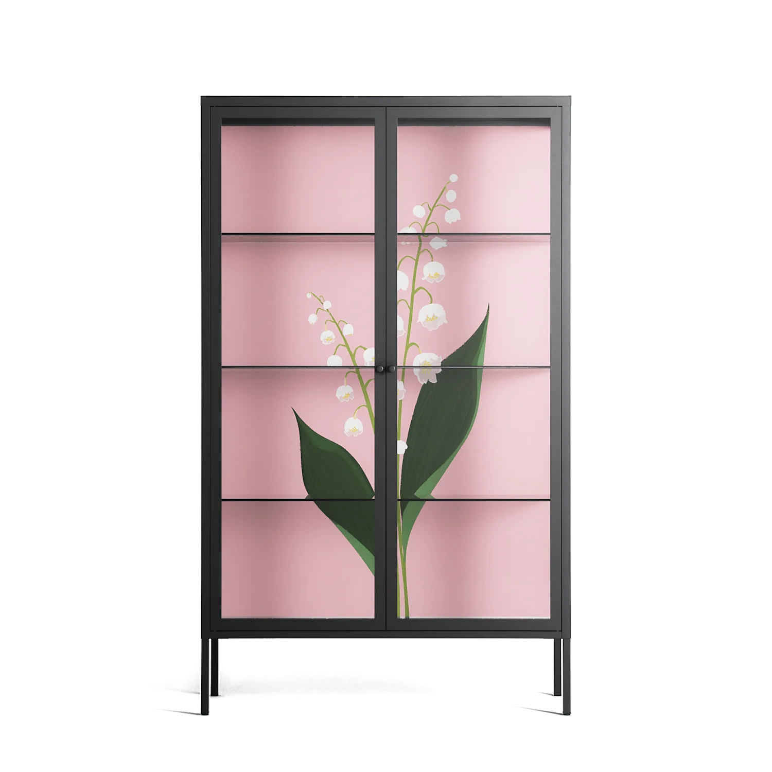 Kalas Konvalj - Cabinet - Nur Rydberg - Antracite - Clear glass
