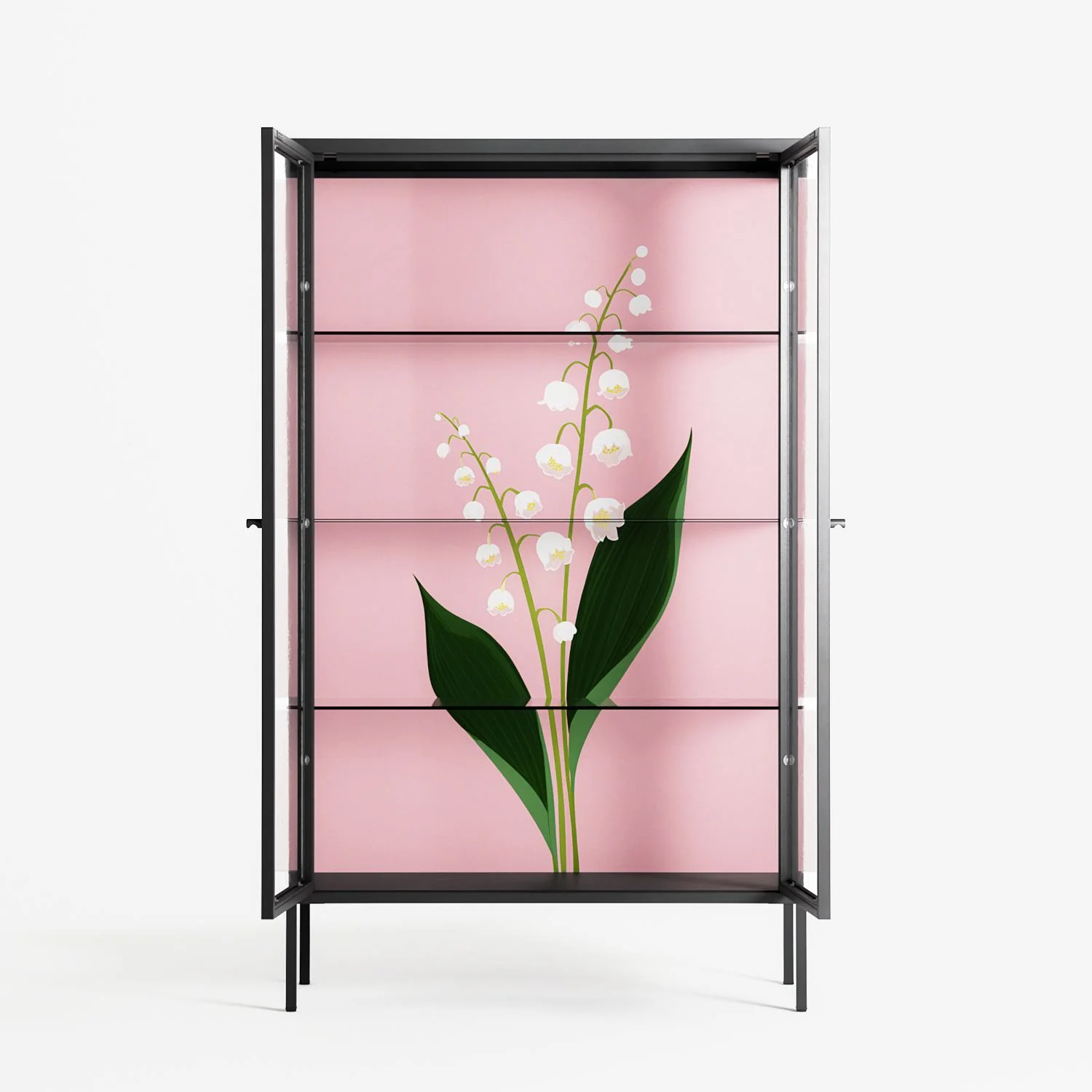Kalas Konvalj - Cabinet - Nur Rydberg - Antracite - Clear glass - Image 3