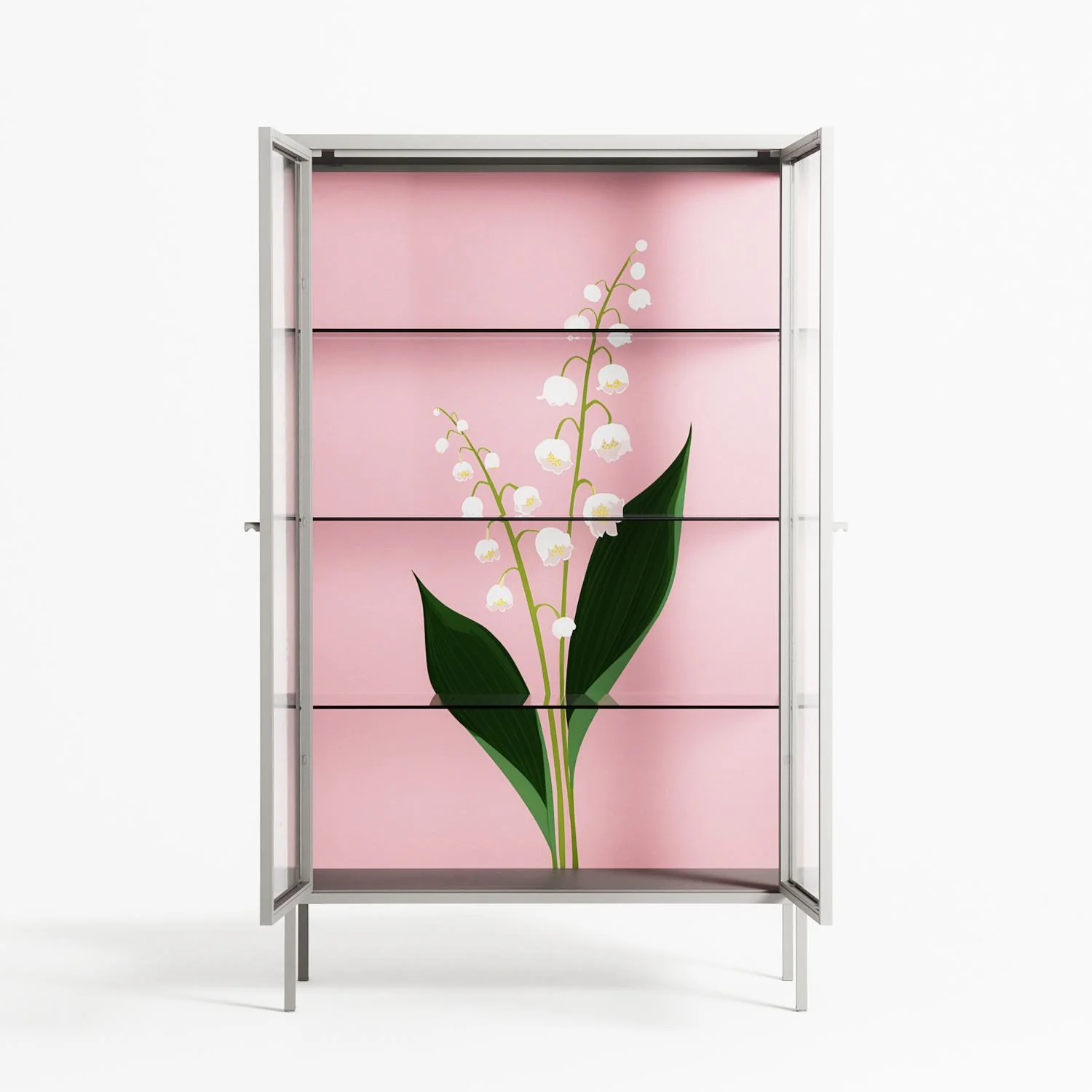 Kalas Konvalj - Cabinet - Nur Rydberg - Chalk - Clear glass - Image 3