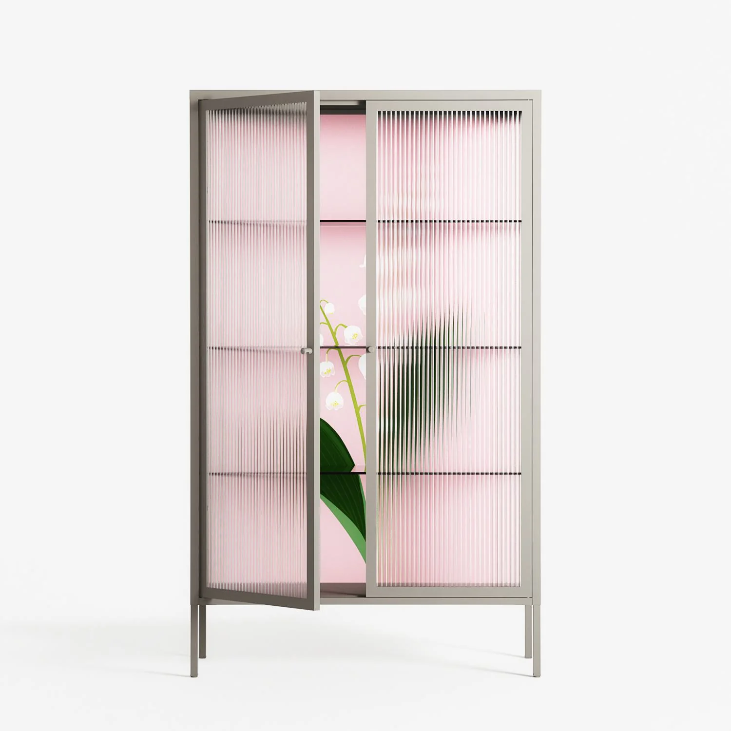 Kalas Konvalj - Cabinet - Nur Rydberg - Pebble - Reeded glass - Image 2