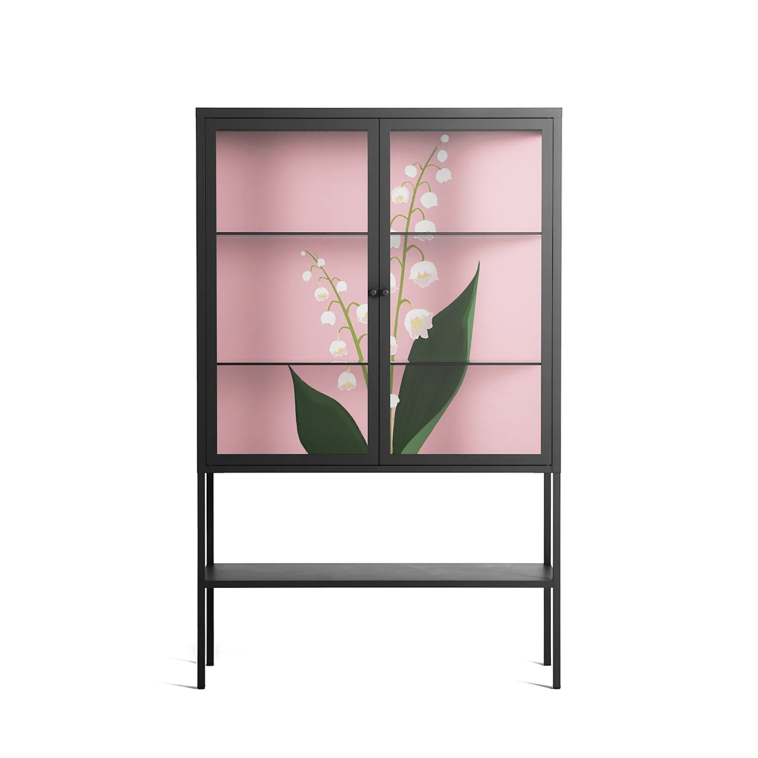 Kalas Konvalj - Loft Cabinet - Nur Rydberg - Antracite - Clear glass