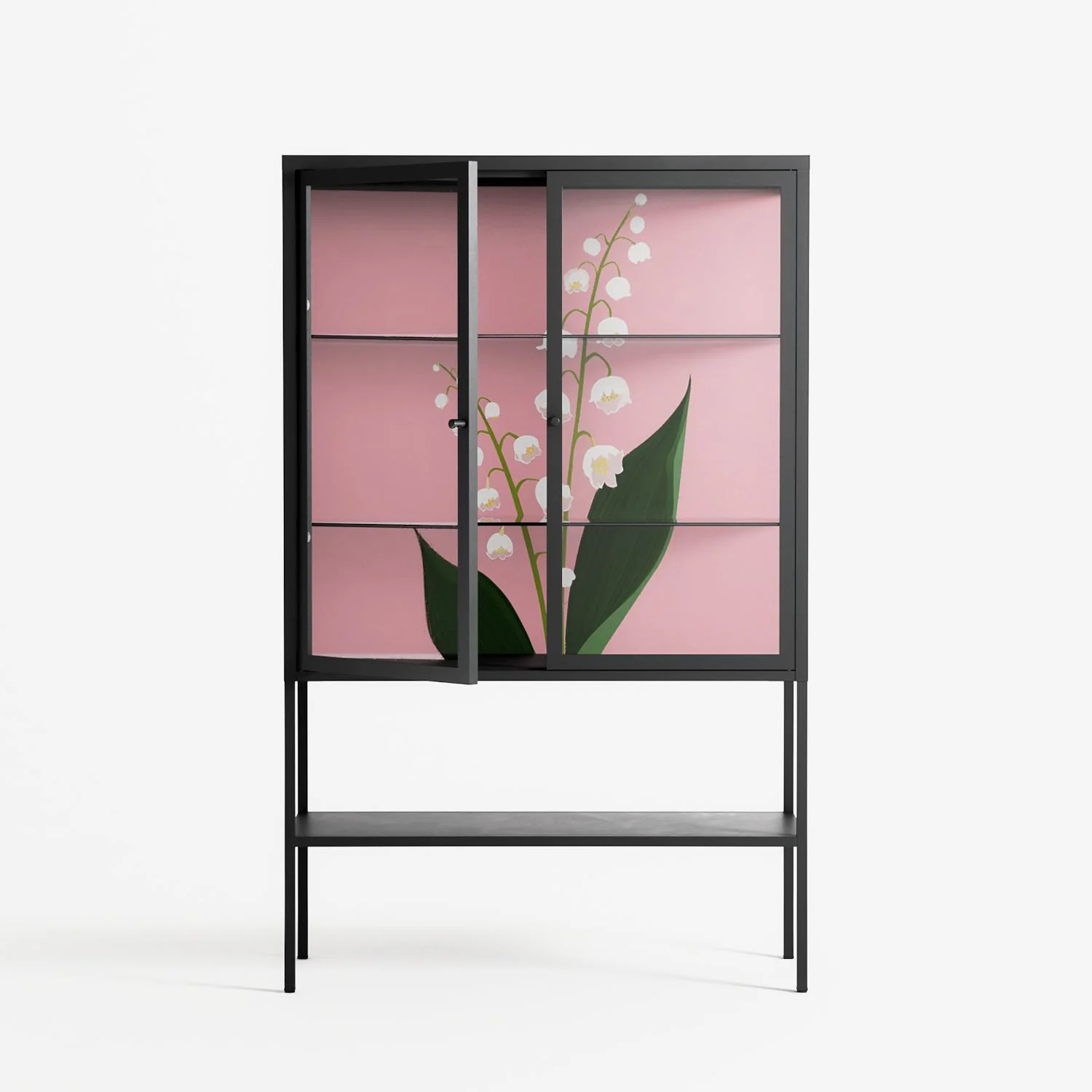 Kalas Konvalj - Loft Cabinet - Nur Rydberg - Antracite - Clear glass - Image 2