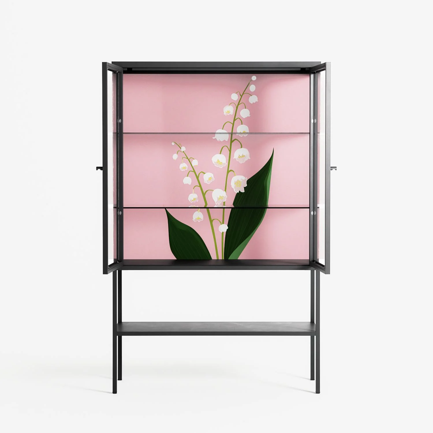 Kalas Konvalj - Loft Cabinet - Nur Rydberg - Antracite - Clear glass - Image 3