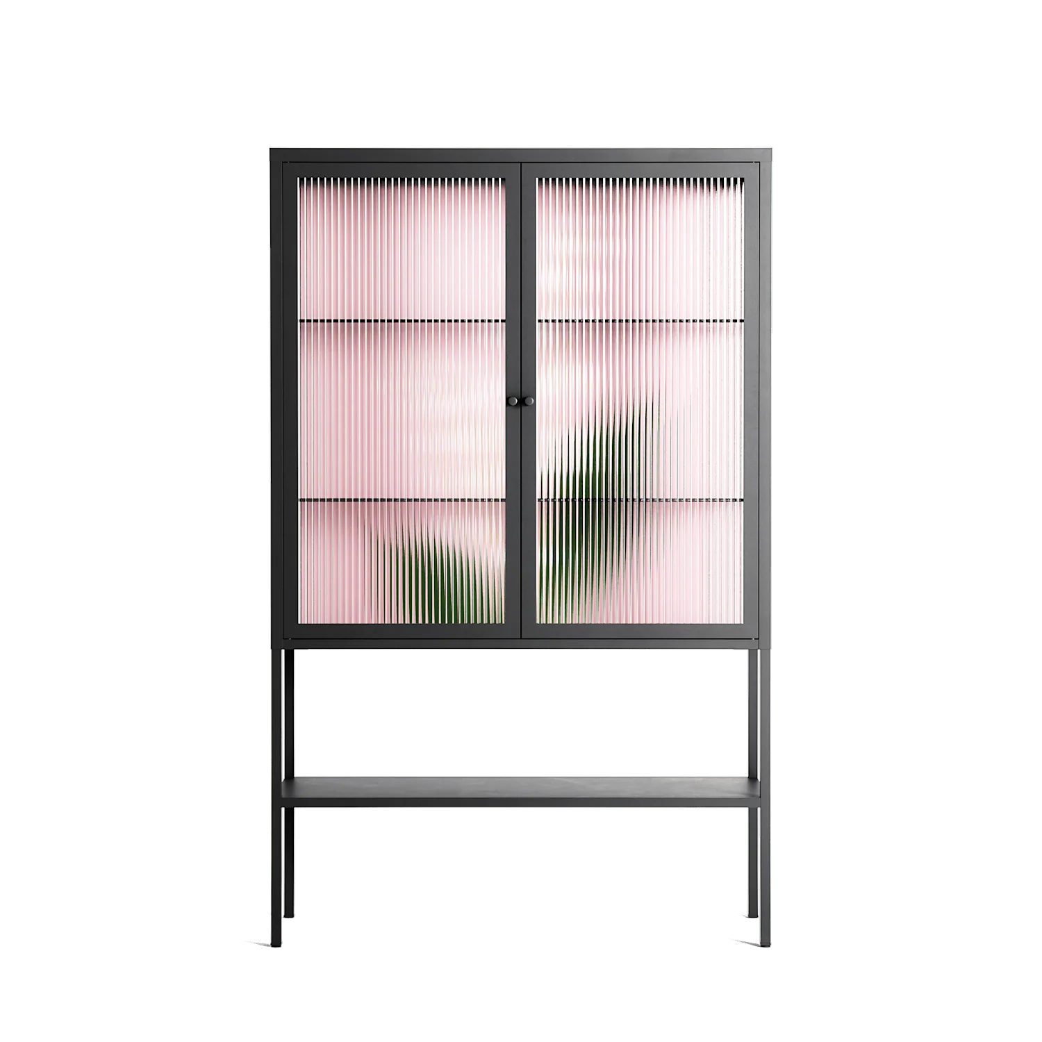 Kalas Konvalj - Loft Cabinet - Nur Rydberg - Antracite - Reeded glass