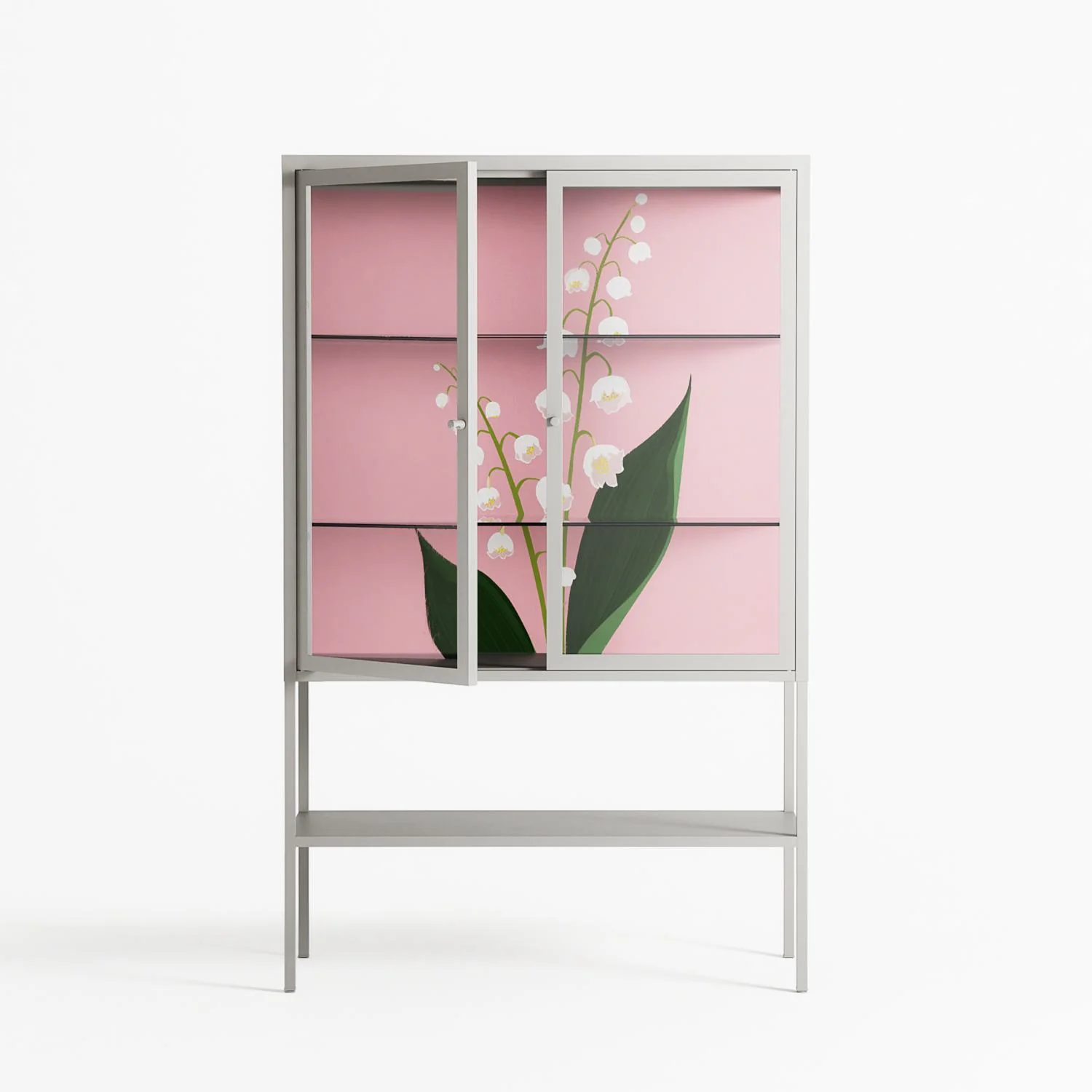 Kalas Konvalj - Loft Cabinet - Nur Rydberg - Chalk - Clear glass - Image 2