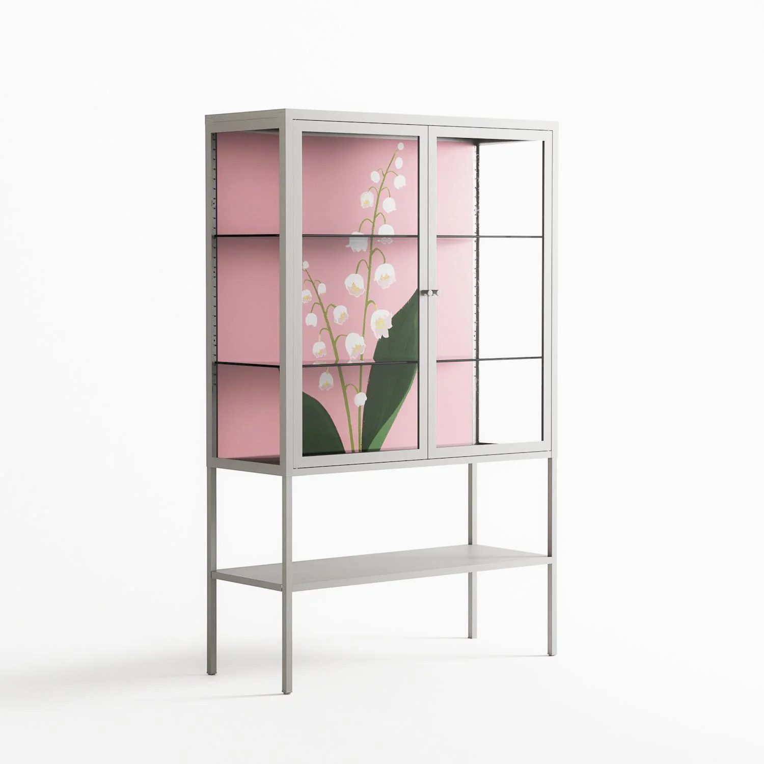 Kalas Konvalj - Loft Cabinet - Nur Rydberg - Chalk - Clear glass - Image 4