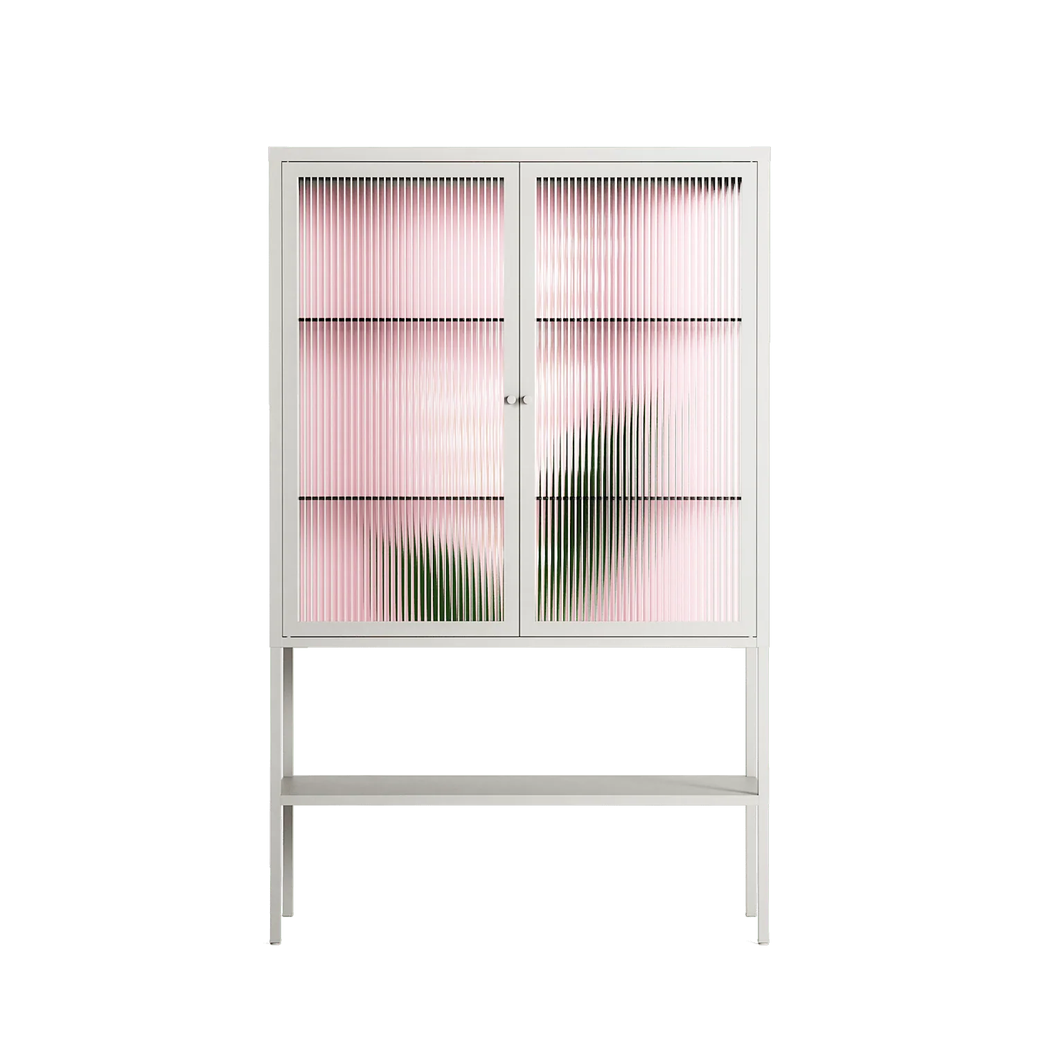Kalas Konvalj - Loft Cabinet - Nur Rydberg - Chalk - Reeded glass