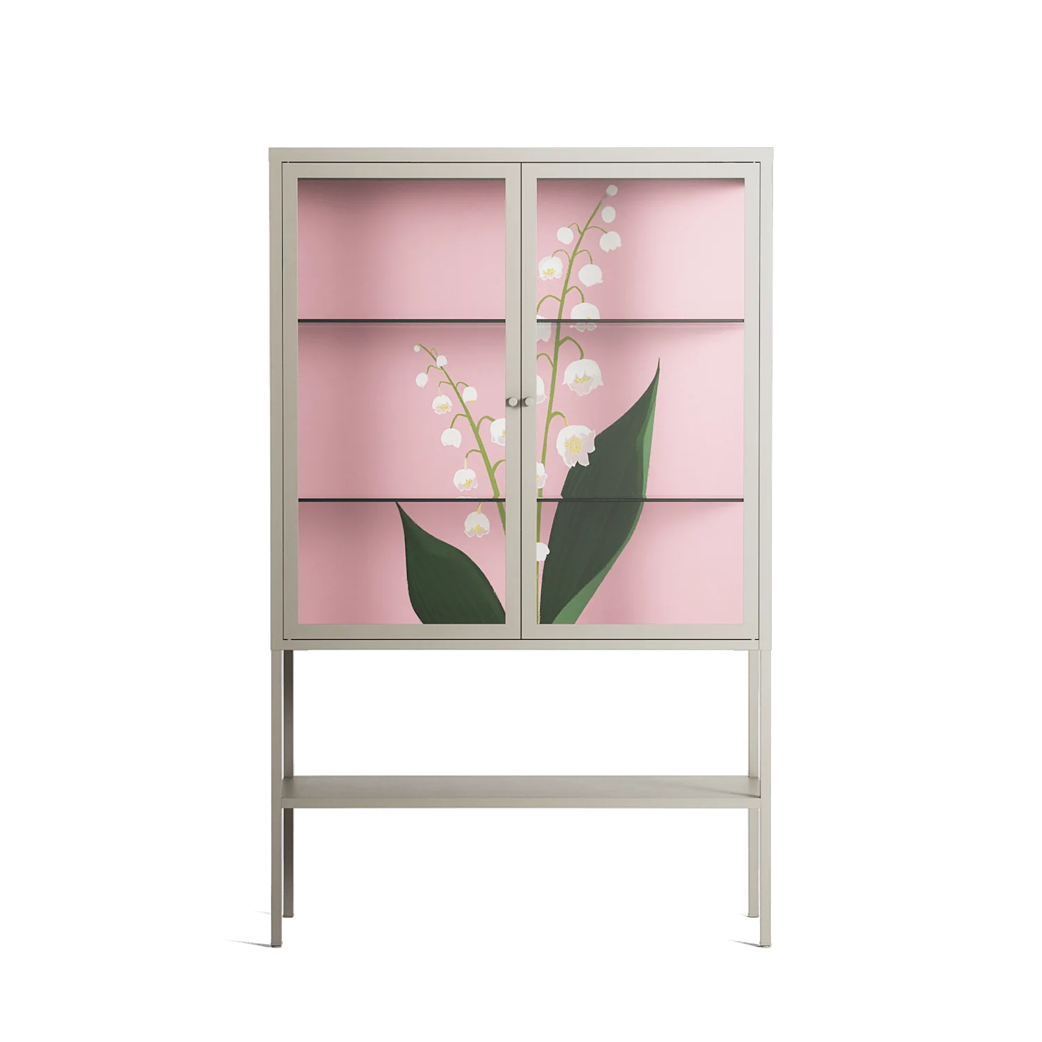 Kalas Konvalj - Loft Cabinet - Nur Rydberg - Pebble - Clear glass