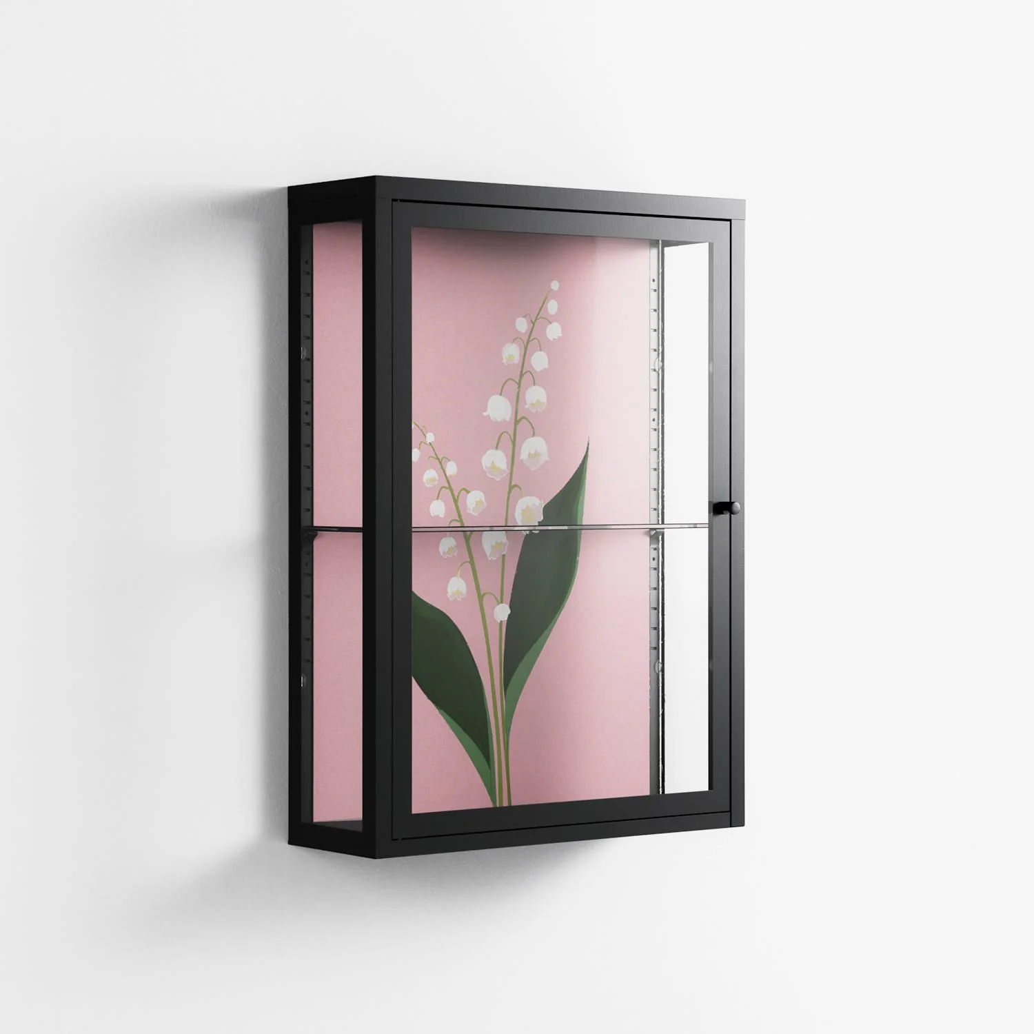 Kalas Konvalj - Wall Cabinet - Nur Rydberg - Antracite - Clear glass - Image 4