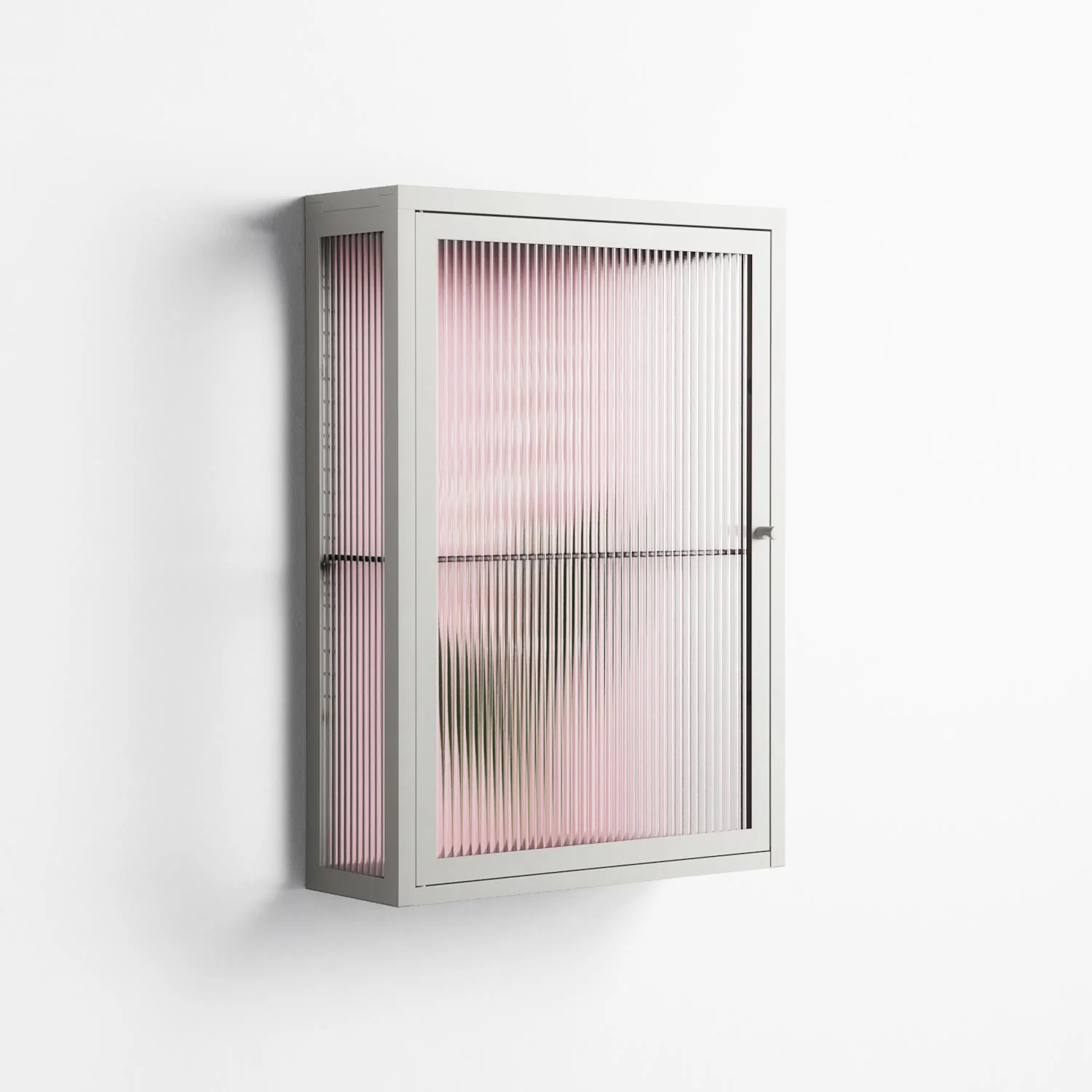 Kalas Konvalj - Wall Cabinet - Nur Rydberg - Chalk - Reeded glass - Image 4