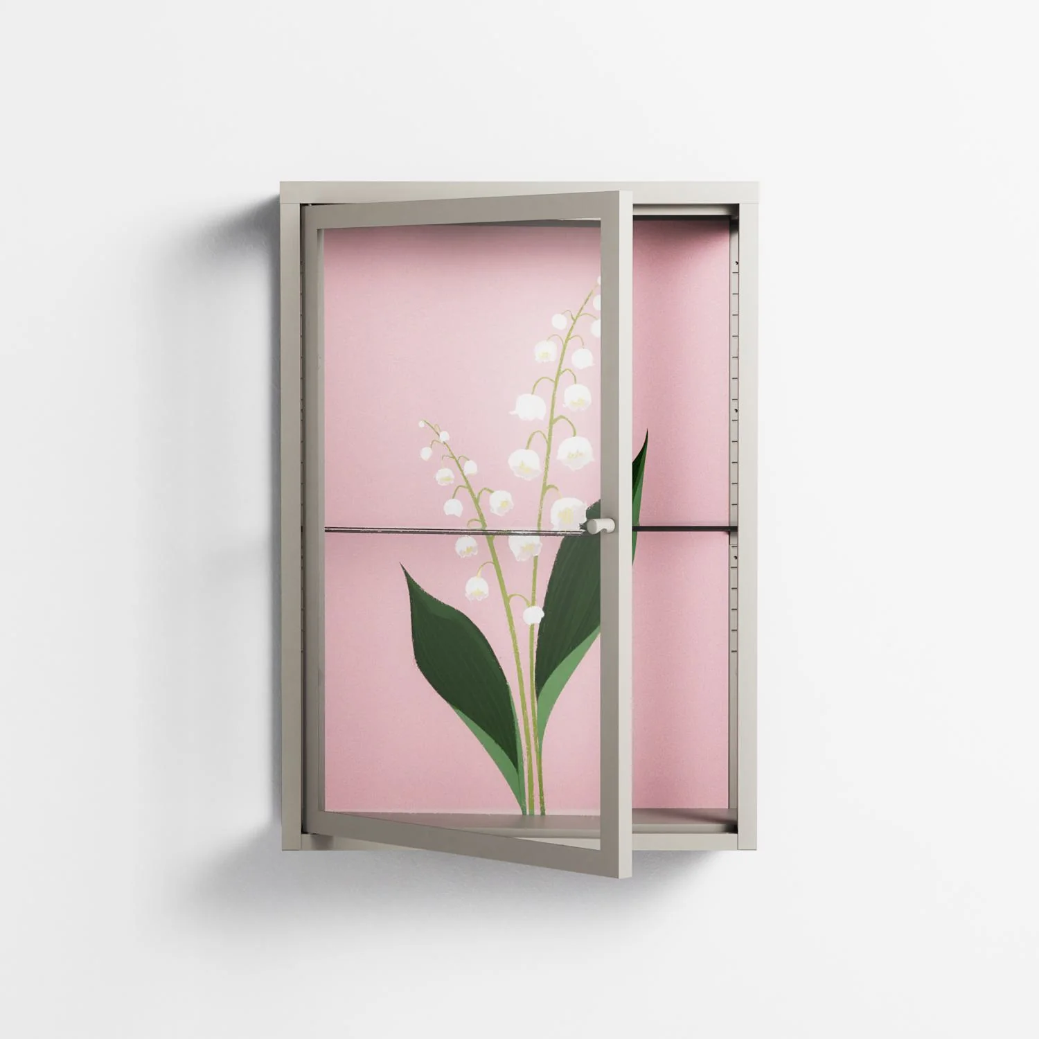 Kalas Konvalj - Wall Cabinet - Nur Rydberg - Pebble - Clear glass - Image 2