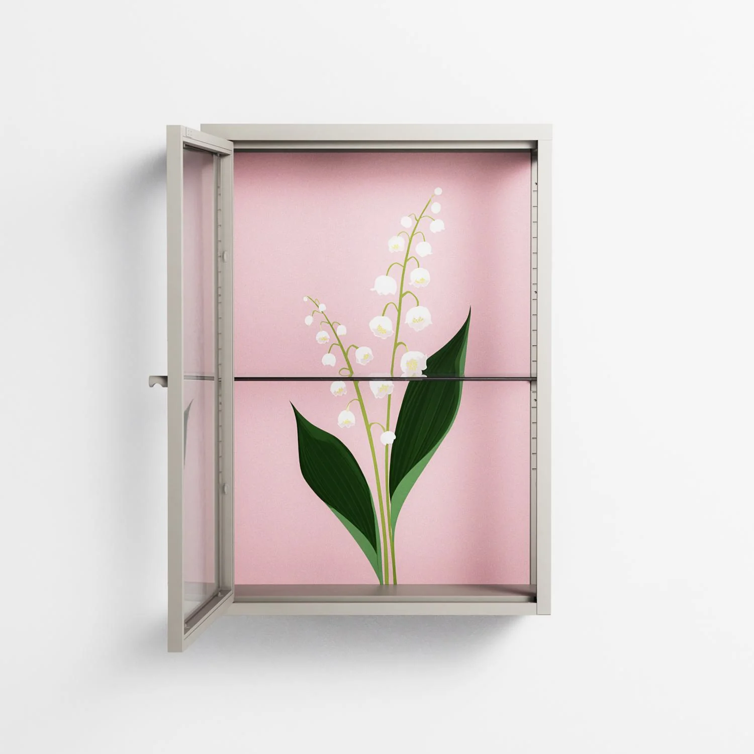 Kalas Konvalj - Wall Cabinet - Nur Rydberg - Pebble - Clear glass - Image 3