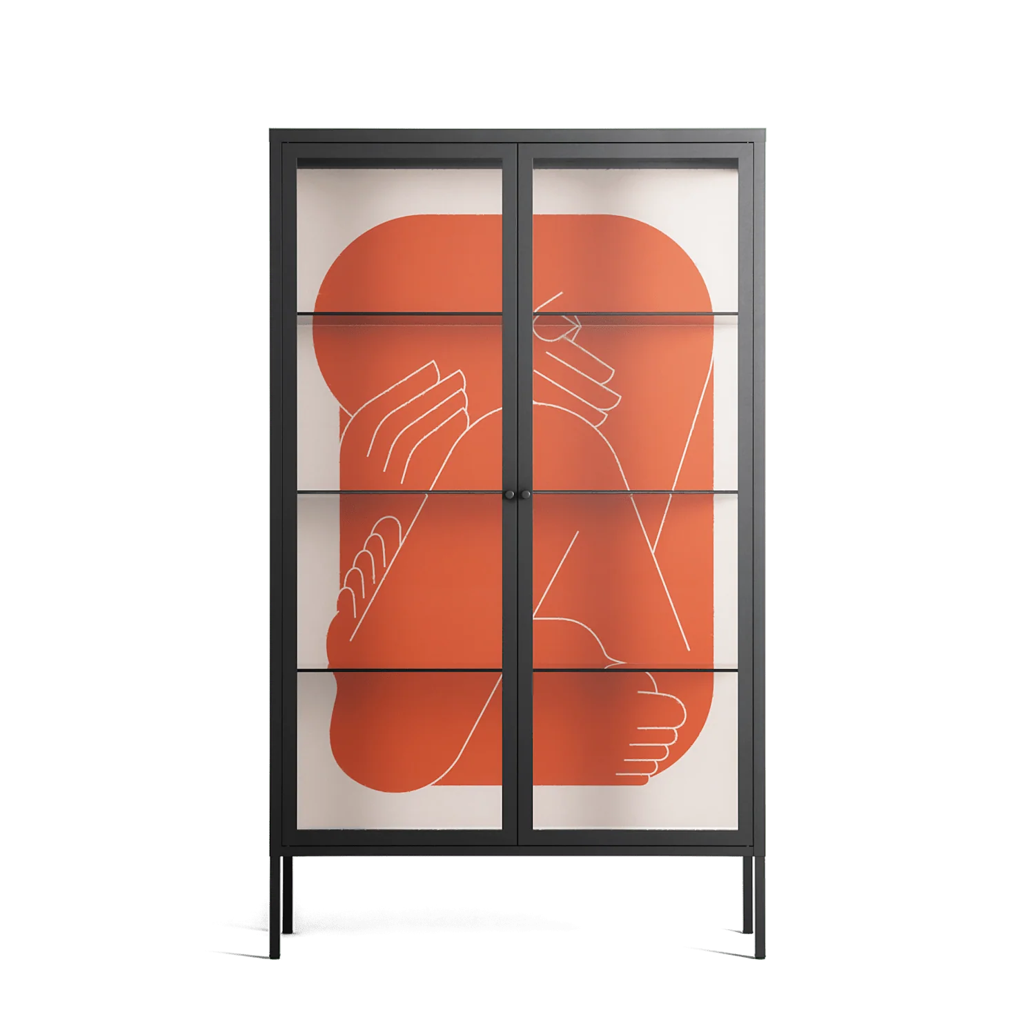 Keep - Cabinet - Andrea Devia-Nuño - Antracite - Clear glass