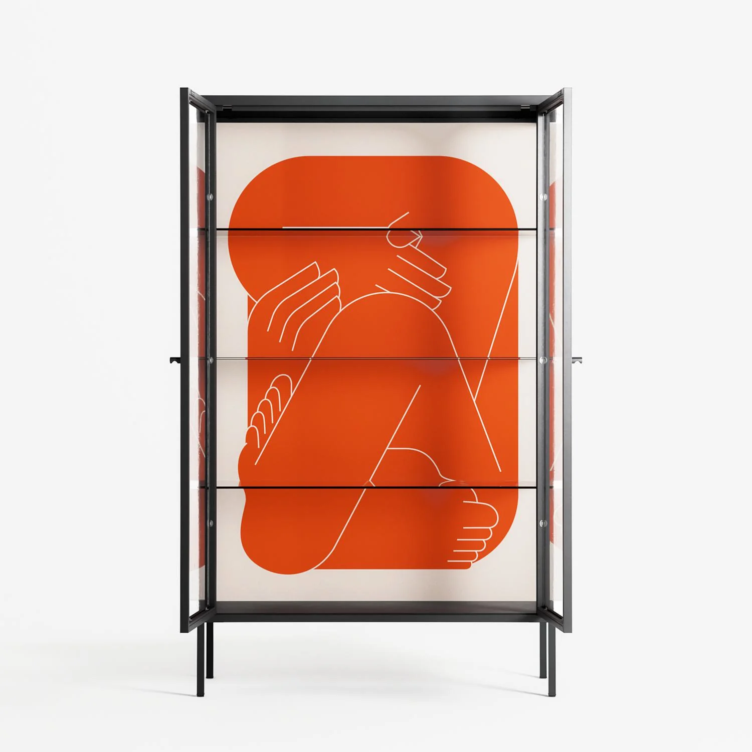 Keep - Cabinet - Andrea Devia-Nuño - Antracite - Clear glass - Image 3
