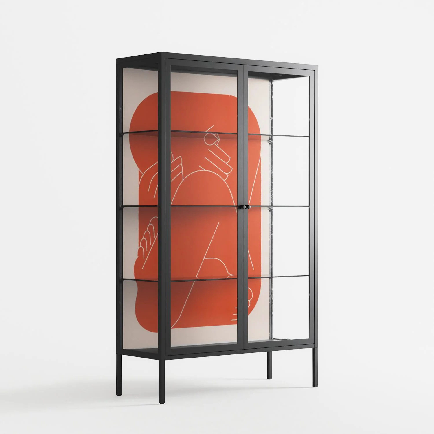 Keep - Cabinet - Andrea Devia-Nuño - Antracite - Clear glass - Image 4