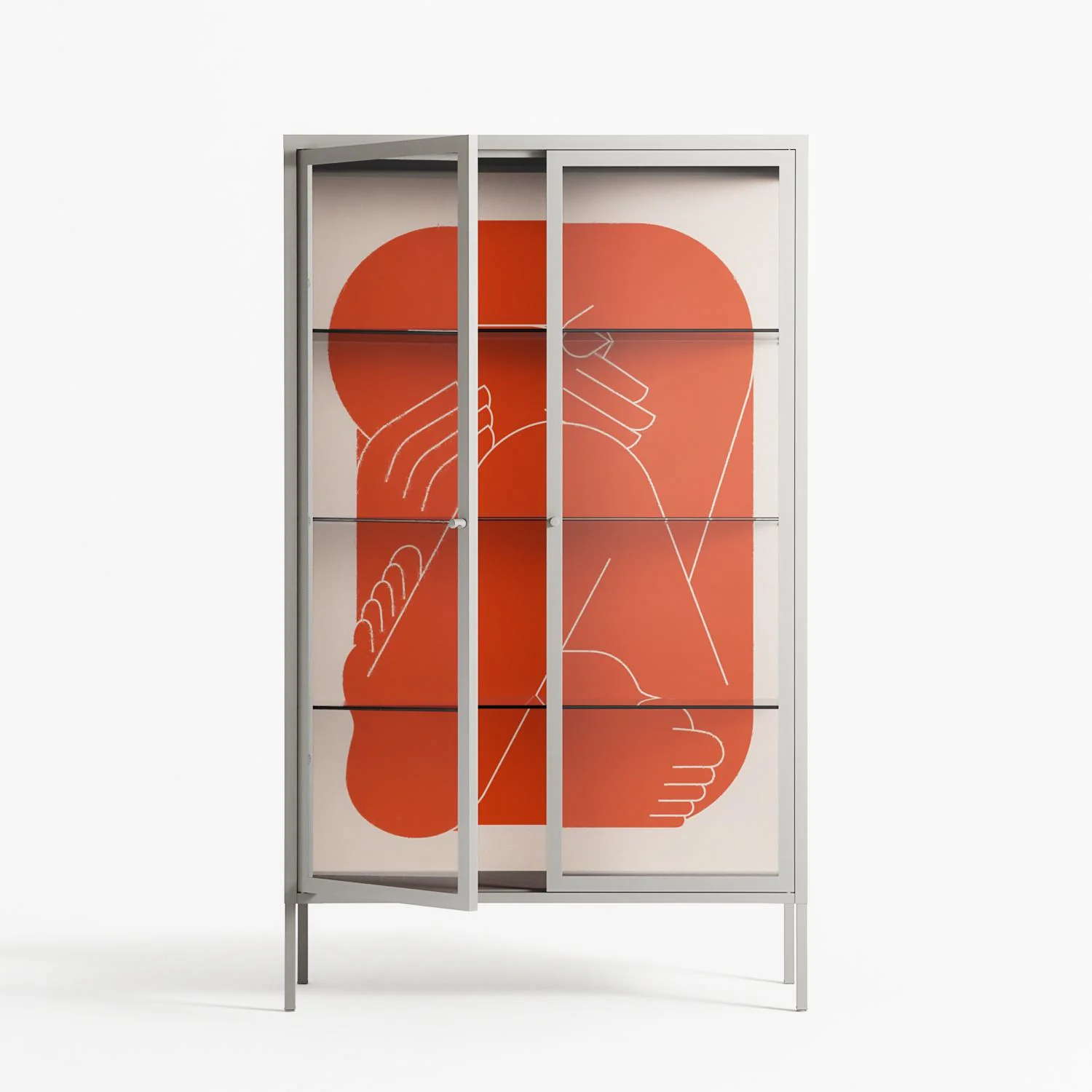 Keep - Cabinet - Andrea Devia-Nuño - Chalk - Clear glass - Image 2