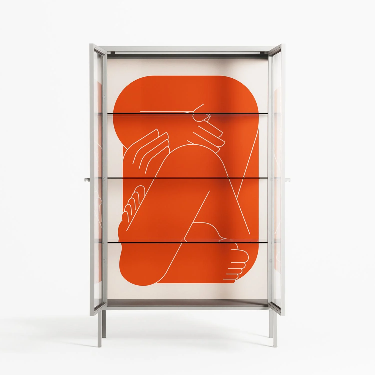 Keep - Cabinet - Andrea Devia-Nuño - Chalk - Clear glass - Image 3