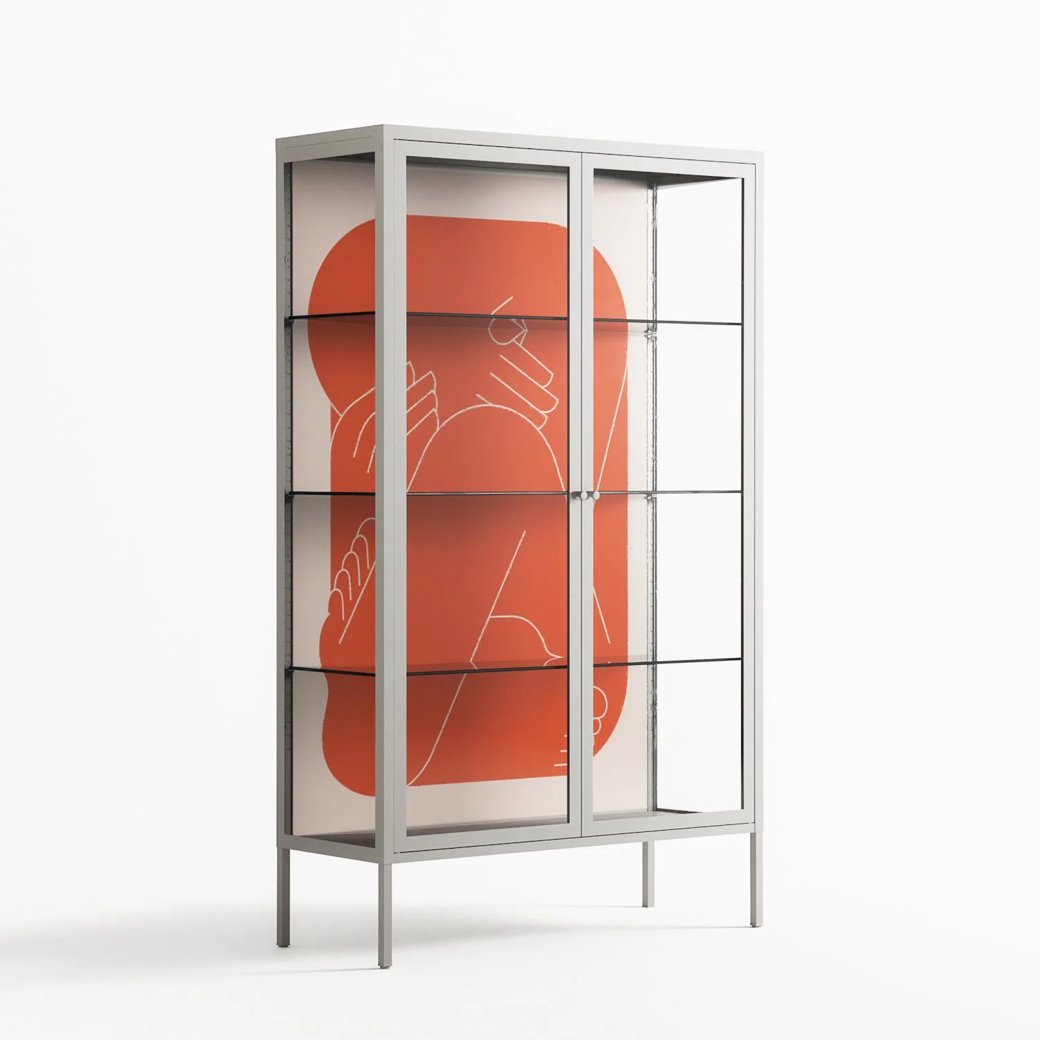 Keep - Cabinet - Andrea Devia-Nuño - Chalk - Clear glass - Image 4