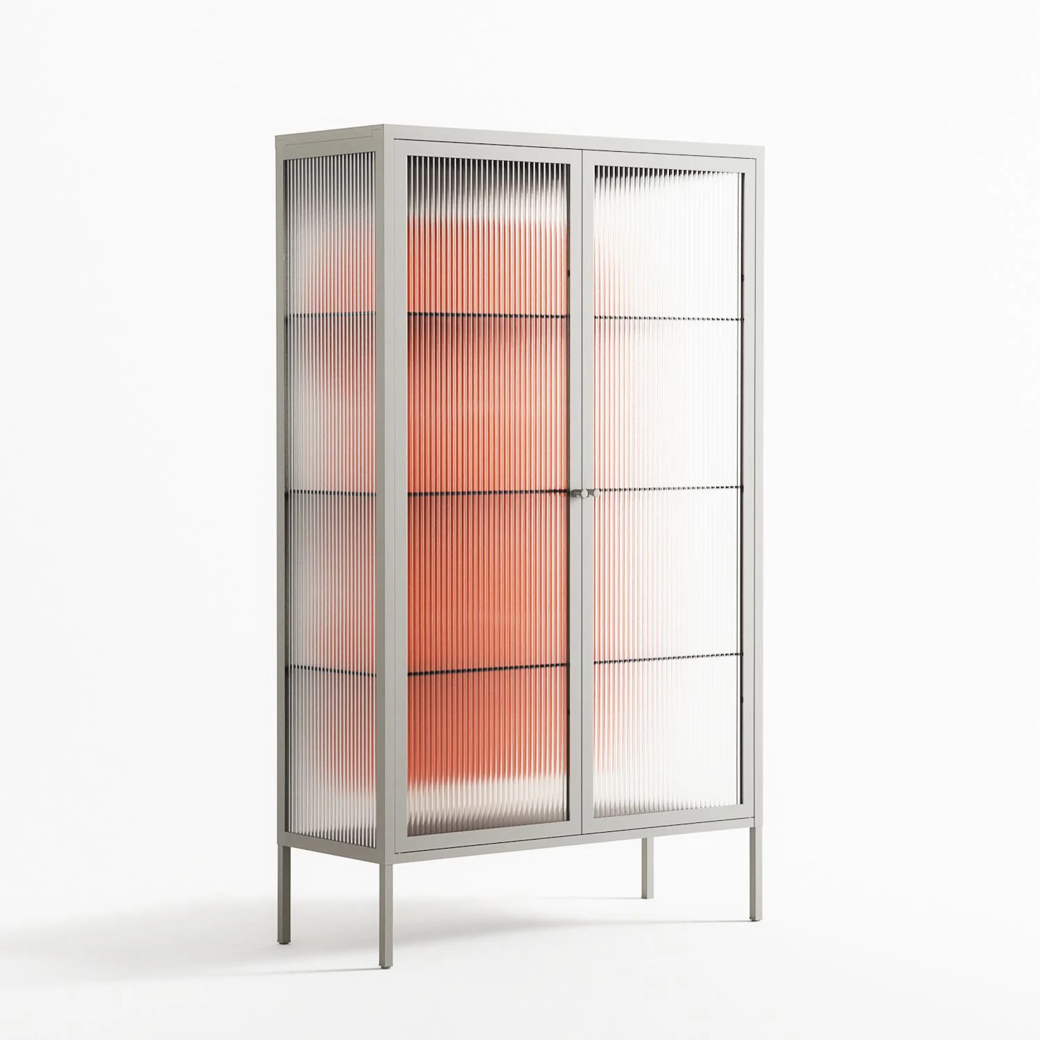 Keep - Cabinet - Andrea Devia-Nuño - Chalk - Reeded glass - Image 4