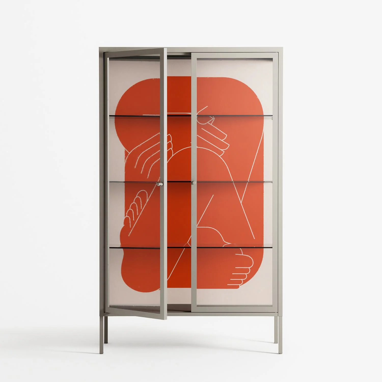Keep - Cabinet - Andrea Devia-Nuño - Pebble - Clear glass - Image 2