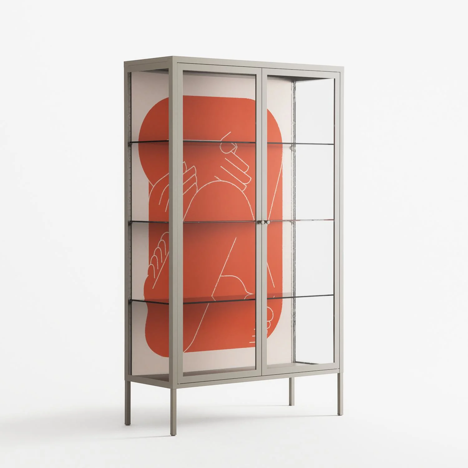 Keep - Cabinet - Andrea Devia-Nuño - Pebble - Clear glass - Image 4