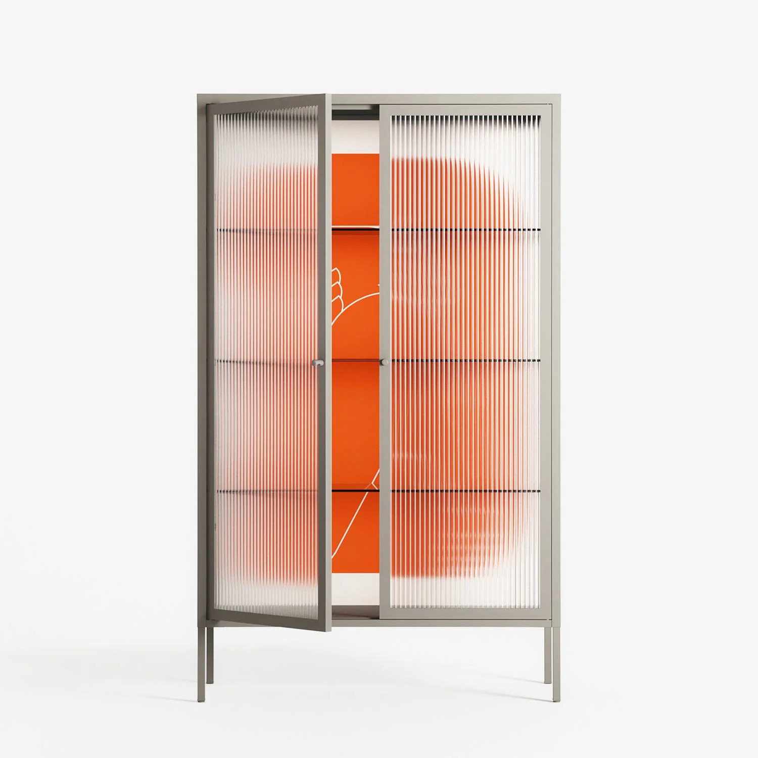 Keep - Cabinet - Andrea Devia-Nuño - Pebble - Reeded glass - Image 2