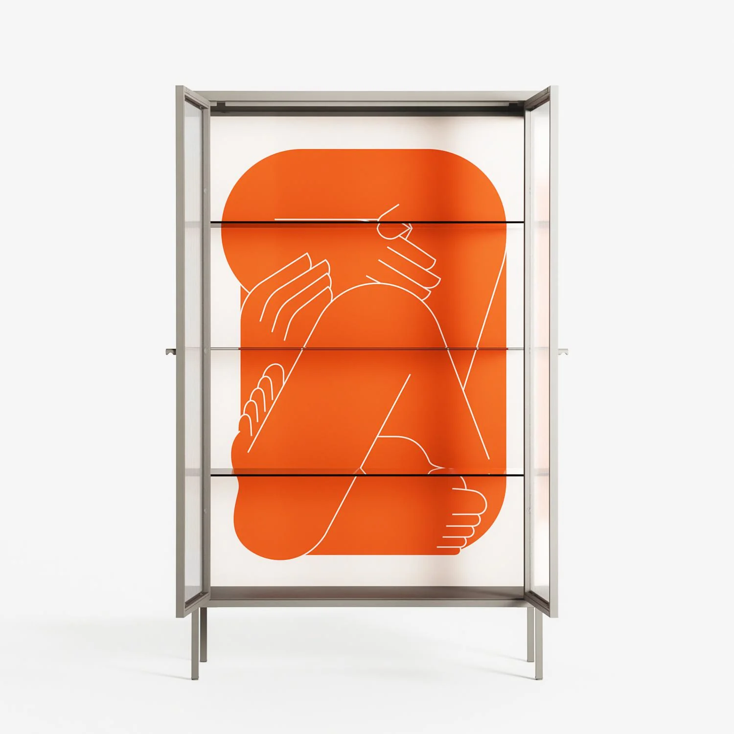 Keep - Cabinet - Andrea Devia-Nuño - Pebble - Reeded glass - Image 3