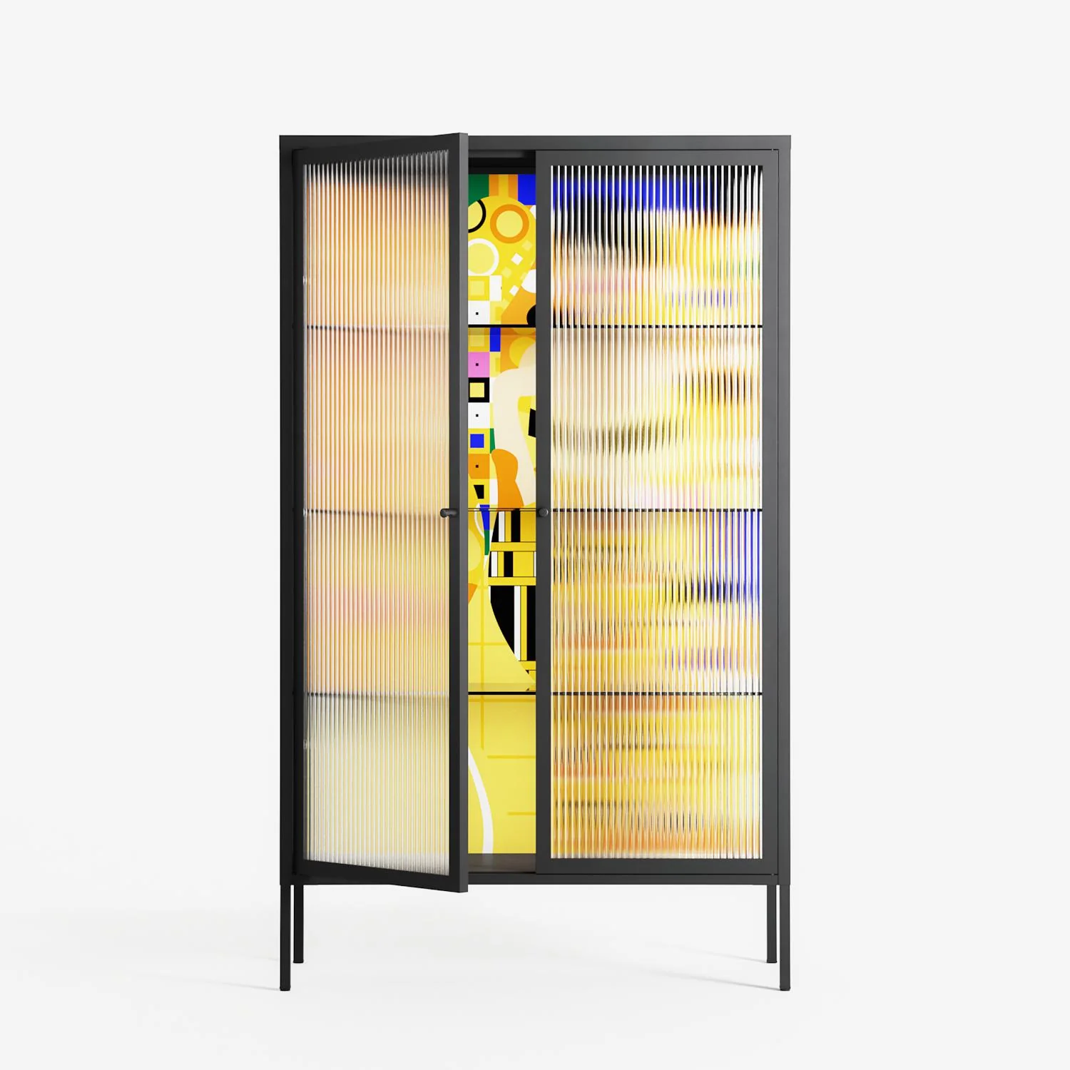 Klimt - Cabinet - Heather Zhou - Antracite - Reeded glass - Image 2