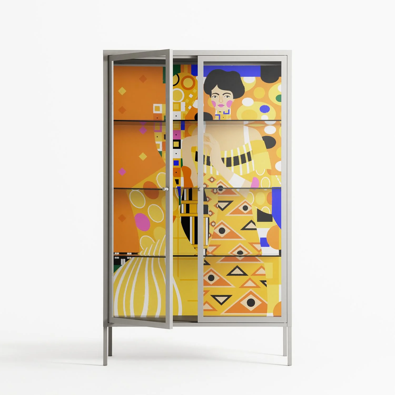 Klimt - Cabinet - Heather Zhou - Chalk - Clear glass - Image 2