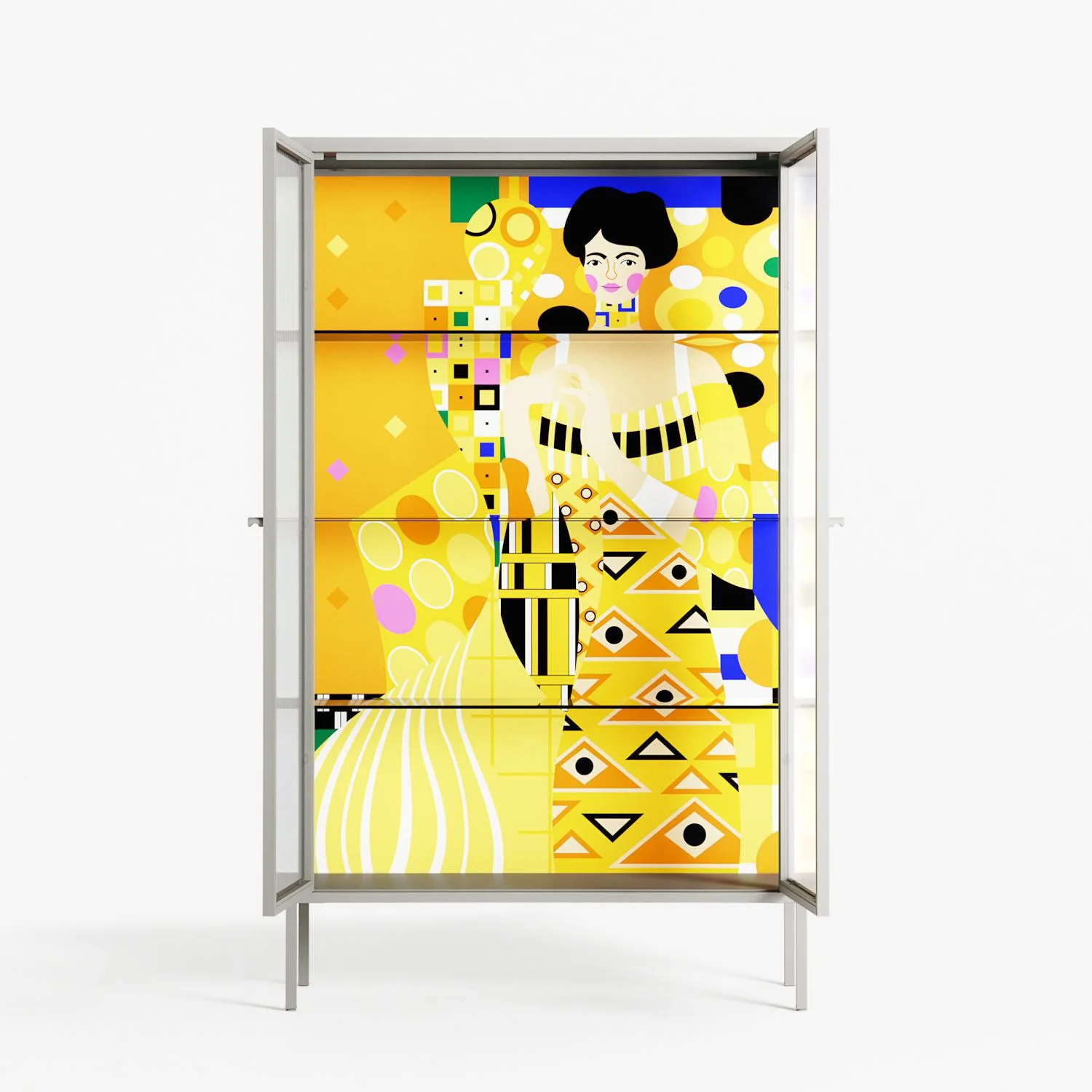Klimt - Cabinet - Heather Zhou - Chalk - Reeded glass - Image 3