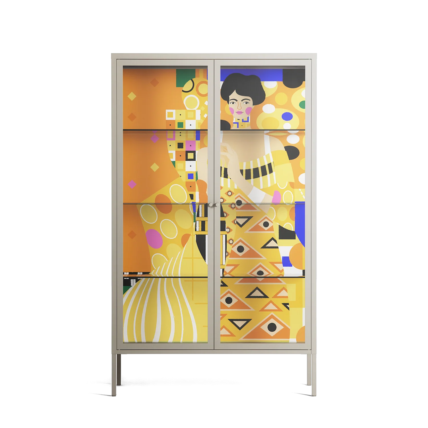 Klimt - Cabinet - Heather Zhou - Pebble - Clear glass