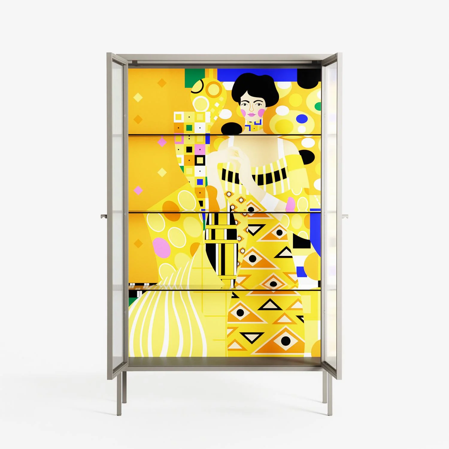 Klimt - Cabinet - Heather Zhou - Pebble - Reeded glass - Image 3