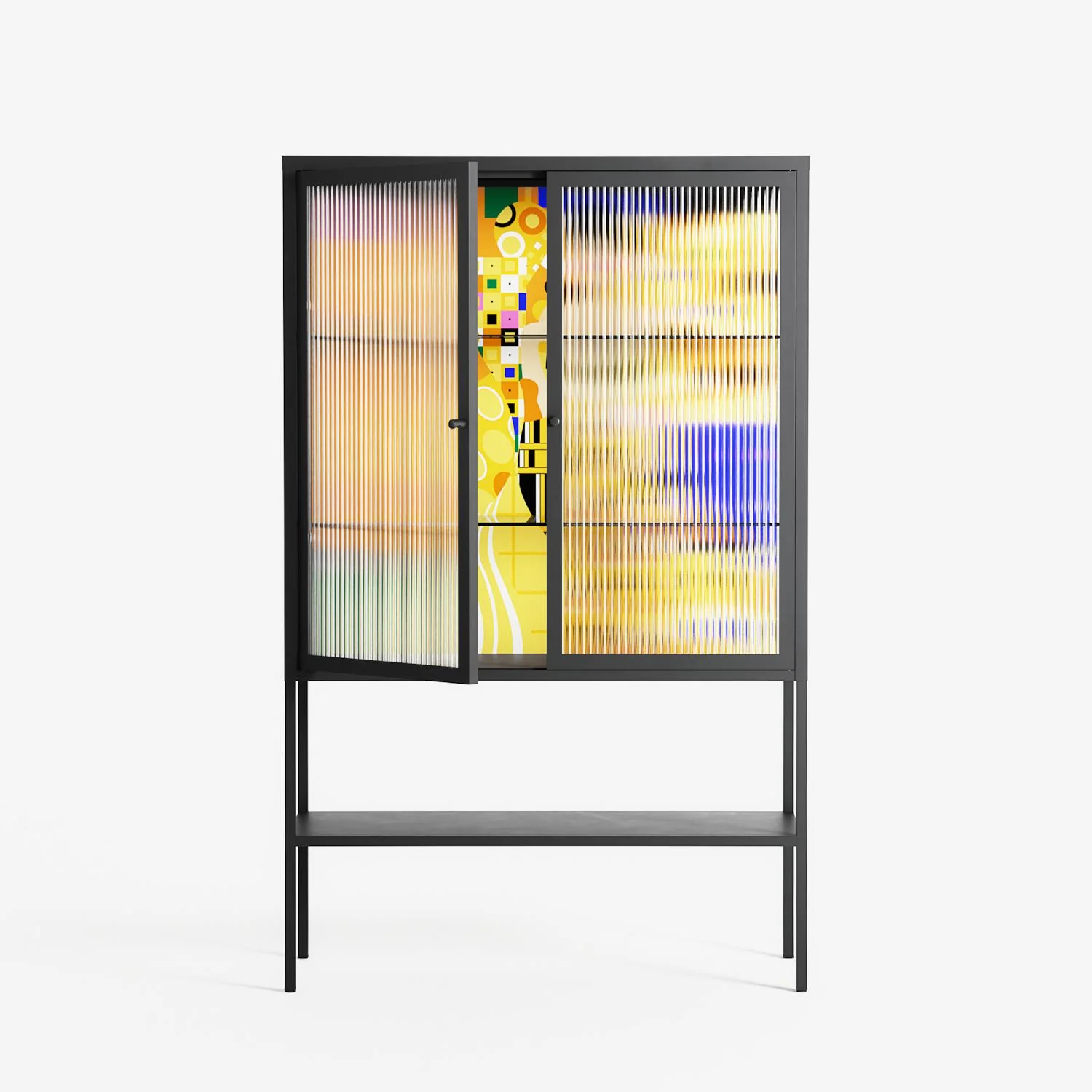 Klimt - Loft Cabinet - Heather Zhou - Antracite - Reeded glass - Image 2