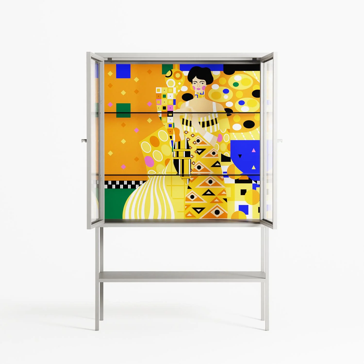 Klimt - Loft Cabinet - Heather Zhou - Chalk - Clear glass - Image 3