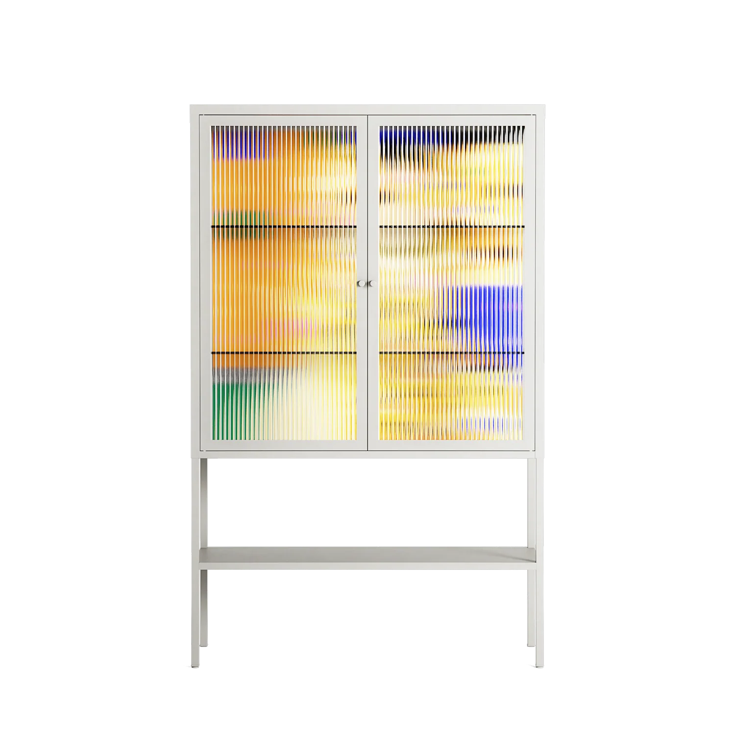Klimt - Loft Cabinet - Heather Zhou - Chalk - Reeded glass