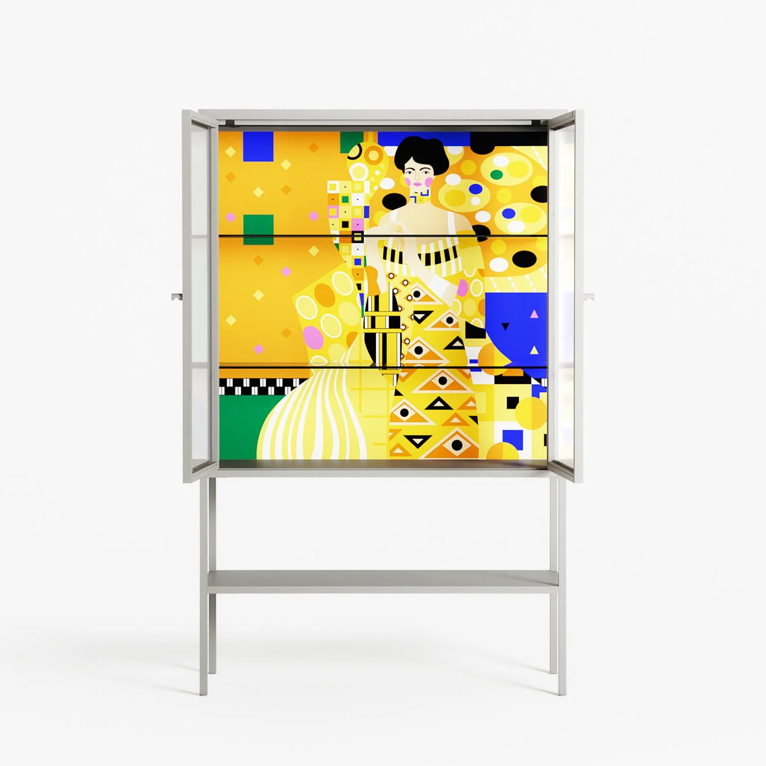 Klimt - Loft Cabinet - Heather Zhou - Chalk - Reeded glass - Image 3
