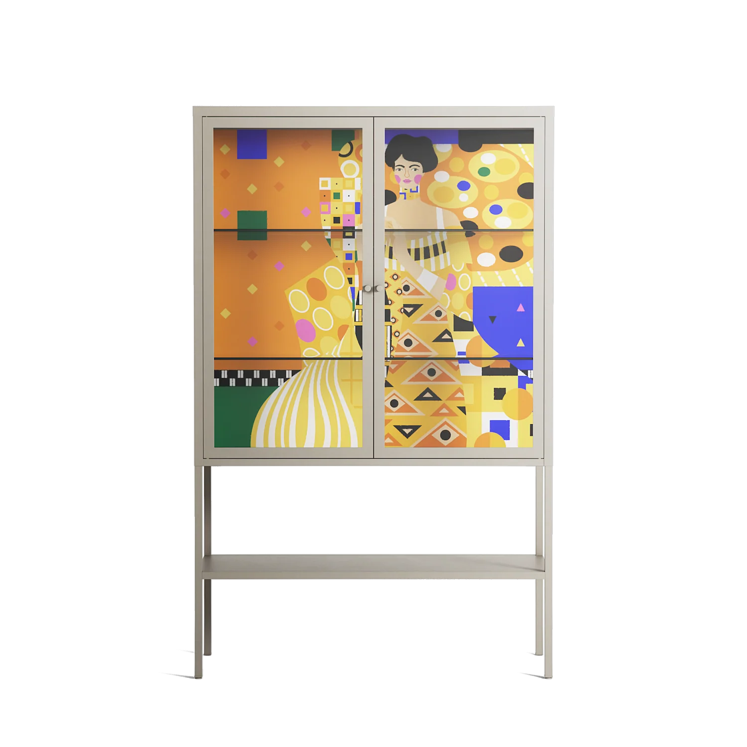 Klimt - Loft Cabinet - Heather Zhou - Pebble - Clear glass