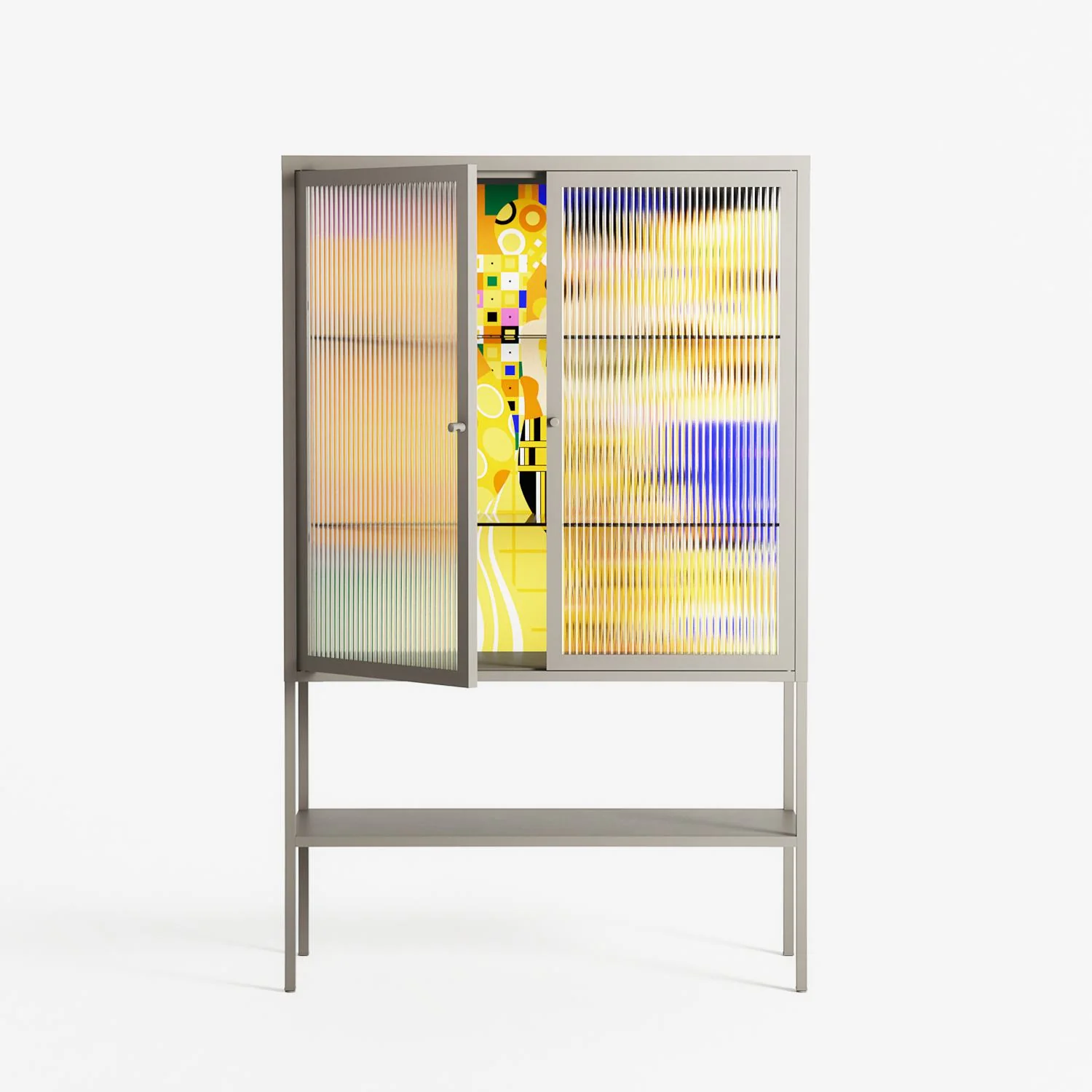 Klimt - Loft Cabinet - Heather Zhou - Pebble - Reeded glass - Image 2