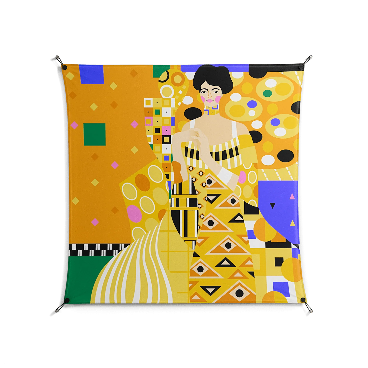 Klimt - Work On Wall - Heather Zhou - Black - 140 x 140 cm