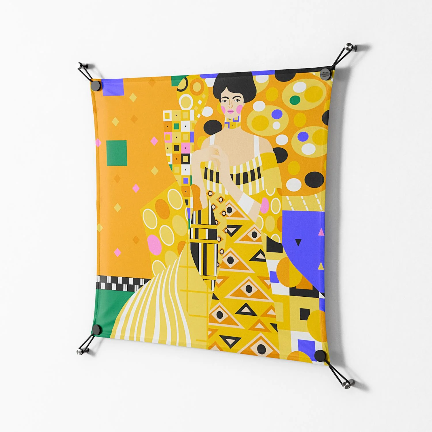 Klimt - Work On Wall - Heather Zhou - Black - 70 x 70 cm - Image 2