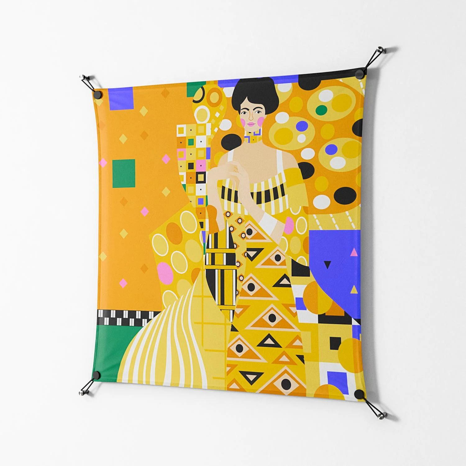 Klimt - Work On Wall - Heather Zhou - Black - 90 x 90 cm - Image 2