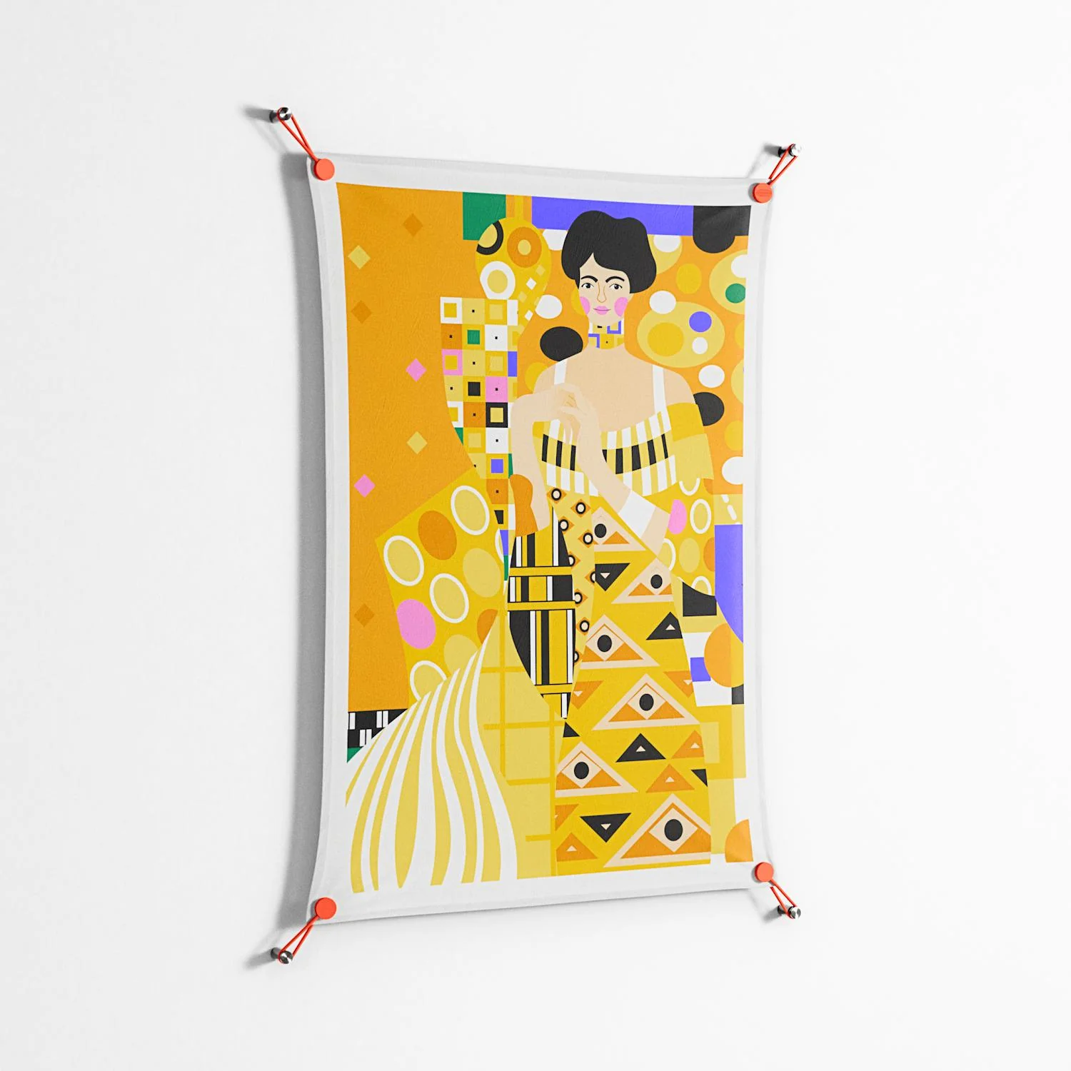 Klimt - Work On Wall - Heather Zhou - Orange - 70 x 100 cm - Image 2
