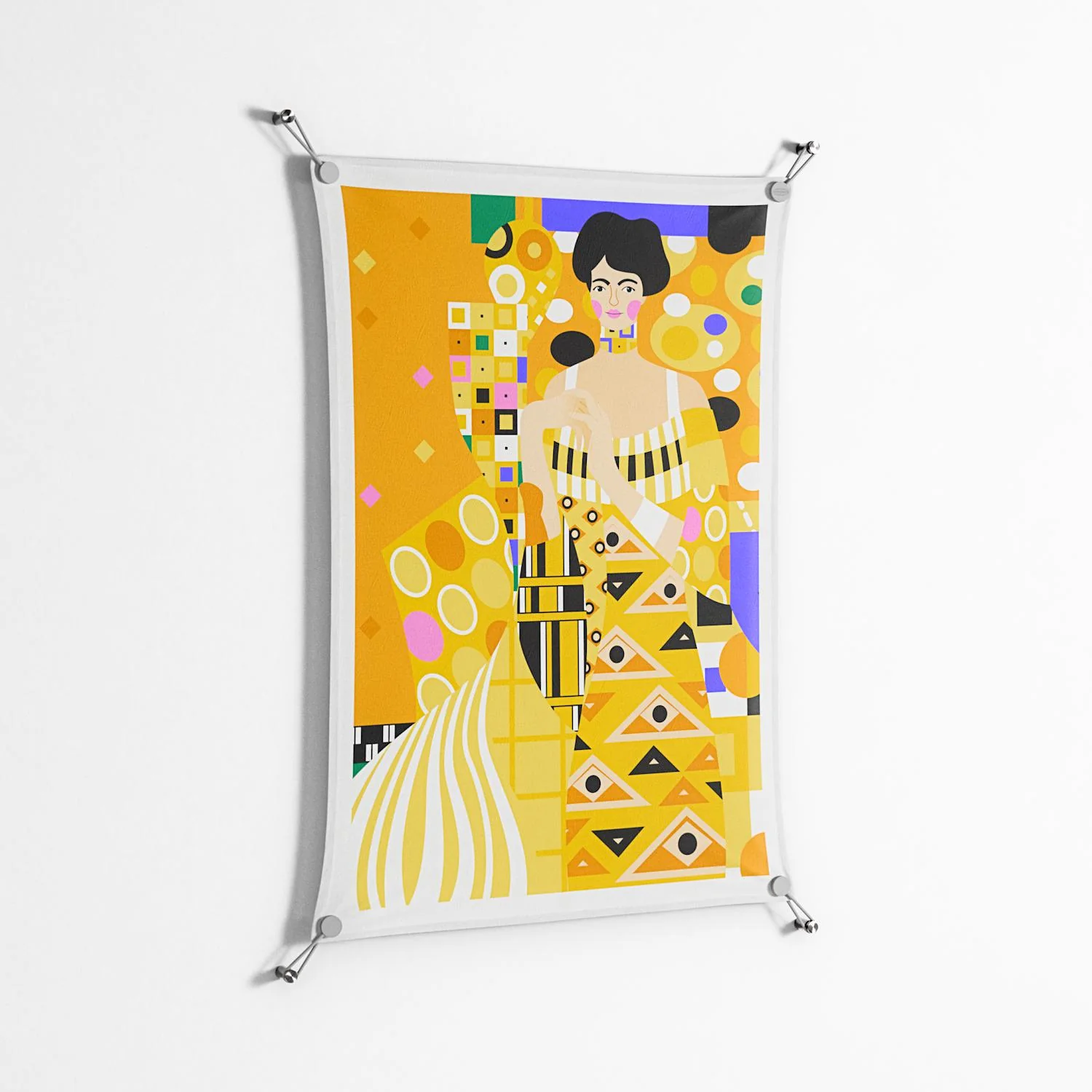 Klimt - Work On Wall - Heather Zhou - Silver - 70 x 100 cm - Image 2