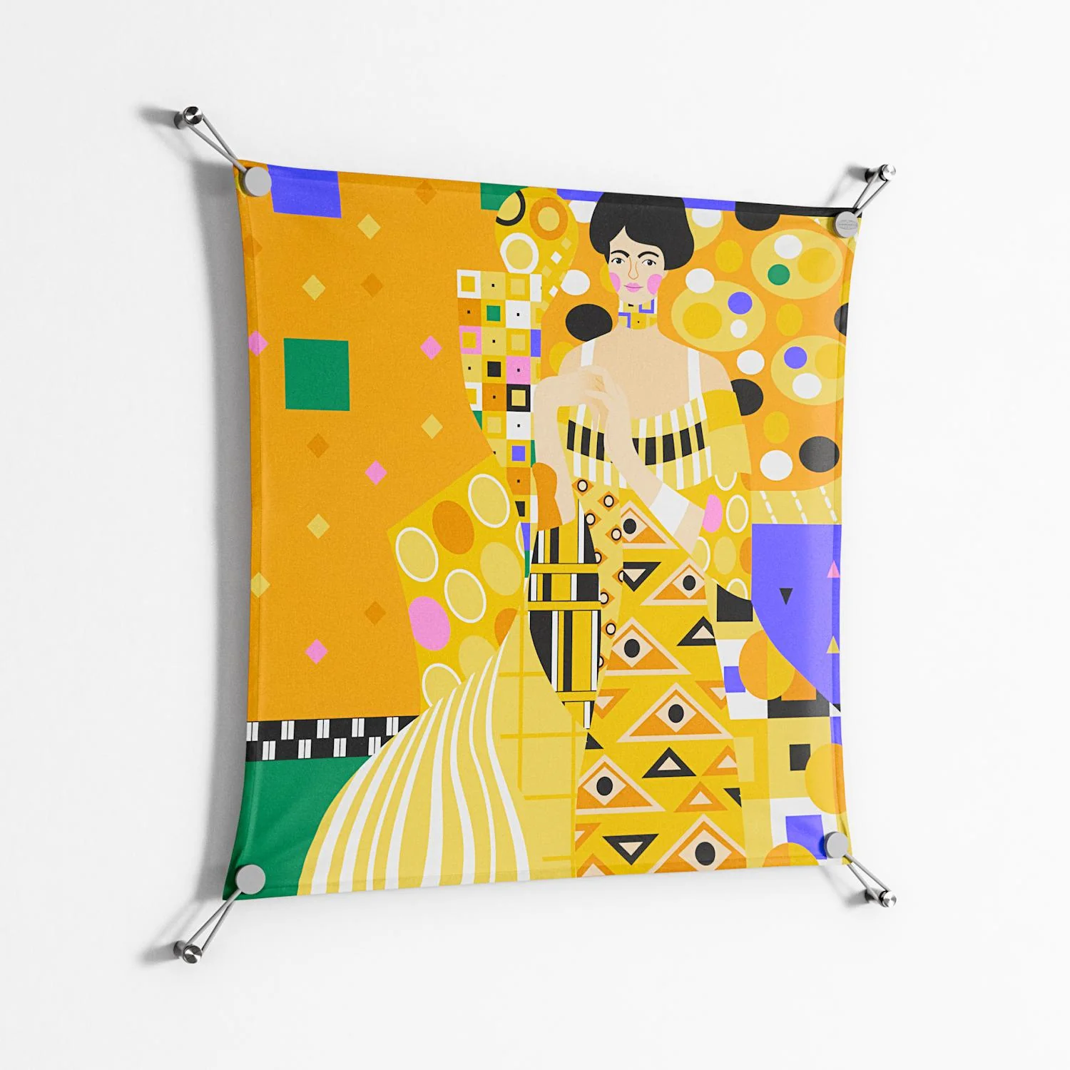 Klimt - Work On Wall - Heather Zhou - Silver - 70 x 70 cm - Image 2