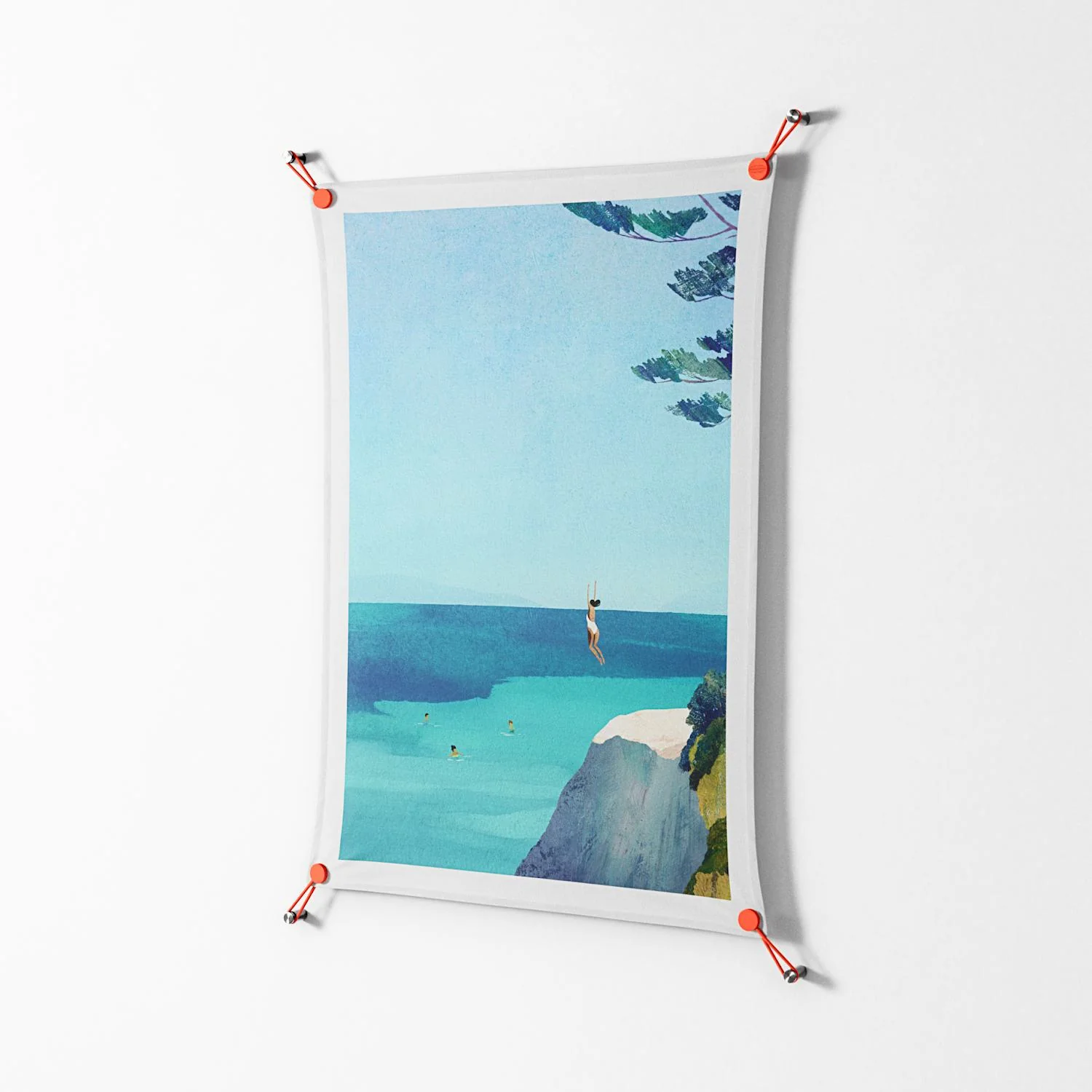 Leap - Work On Wall - Henry Rivers - Orange - 70 x 100 cm - Image 2