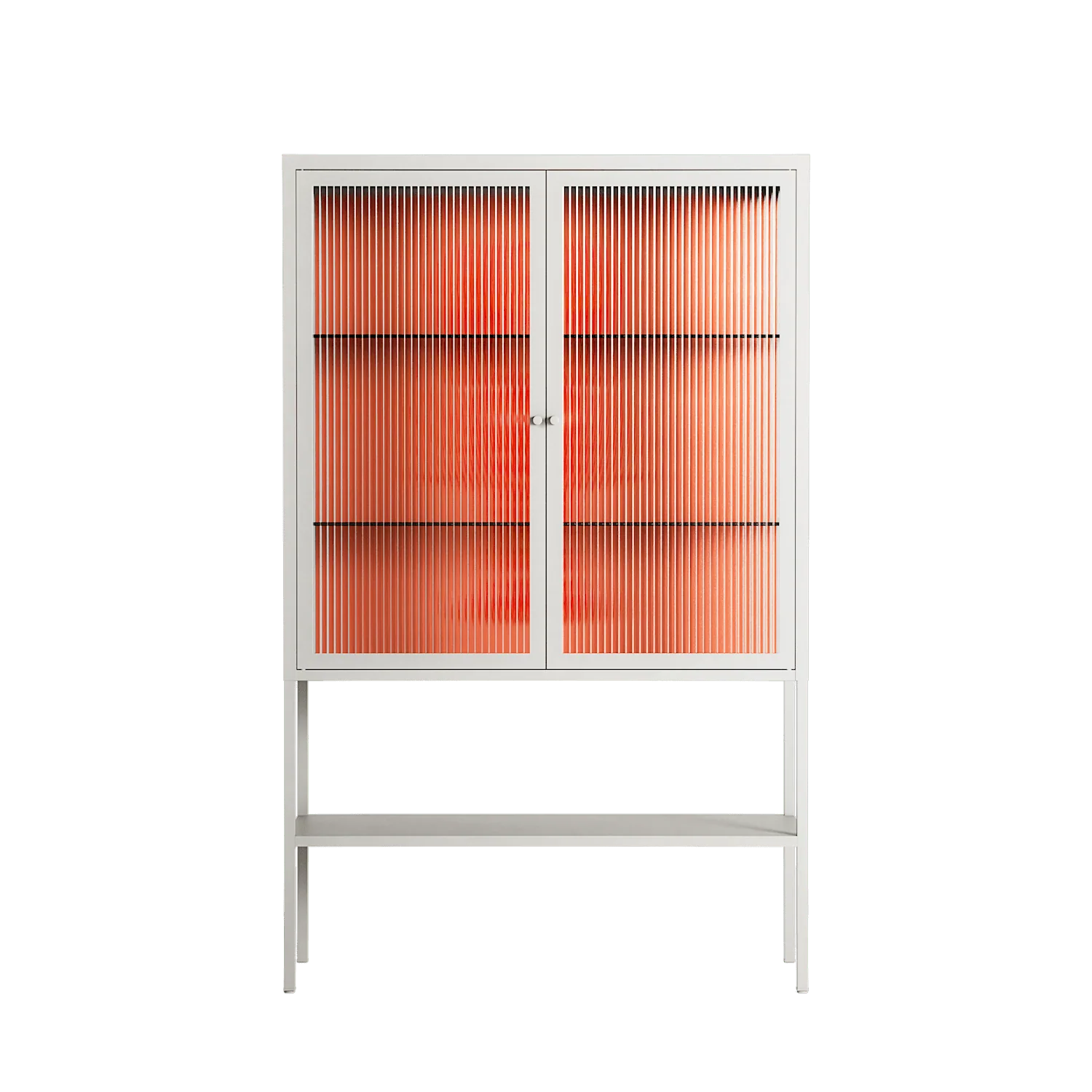 Lobster - Loft Cabinet - Raissa Oltmanns - Chalk - Reeded glass