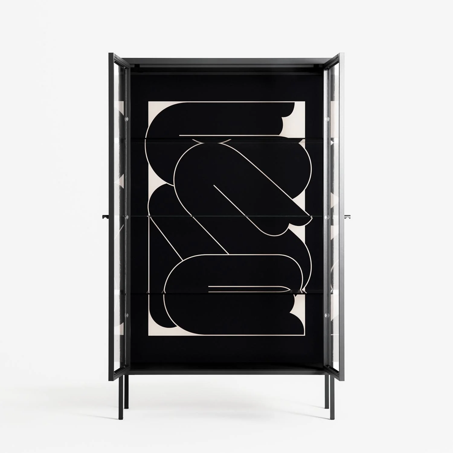 Love Flow - Cabinet - Andrea Devia-Nuño - Antracite - Clear glass - Image 3